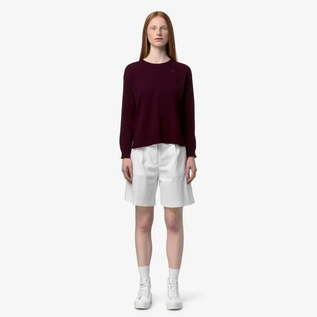 k-way-domitine-cotton-pull-crop-femme-violet-burnished image 1