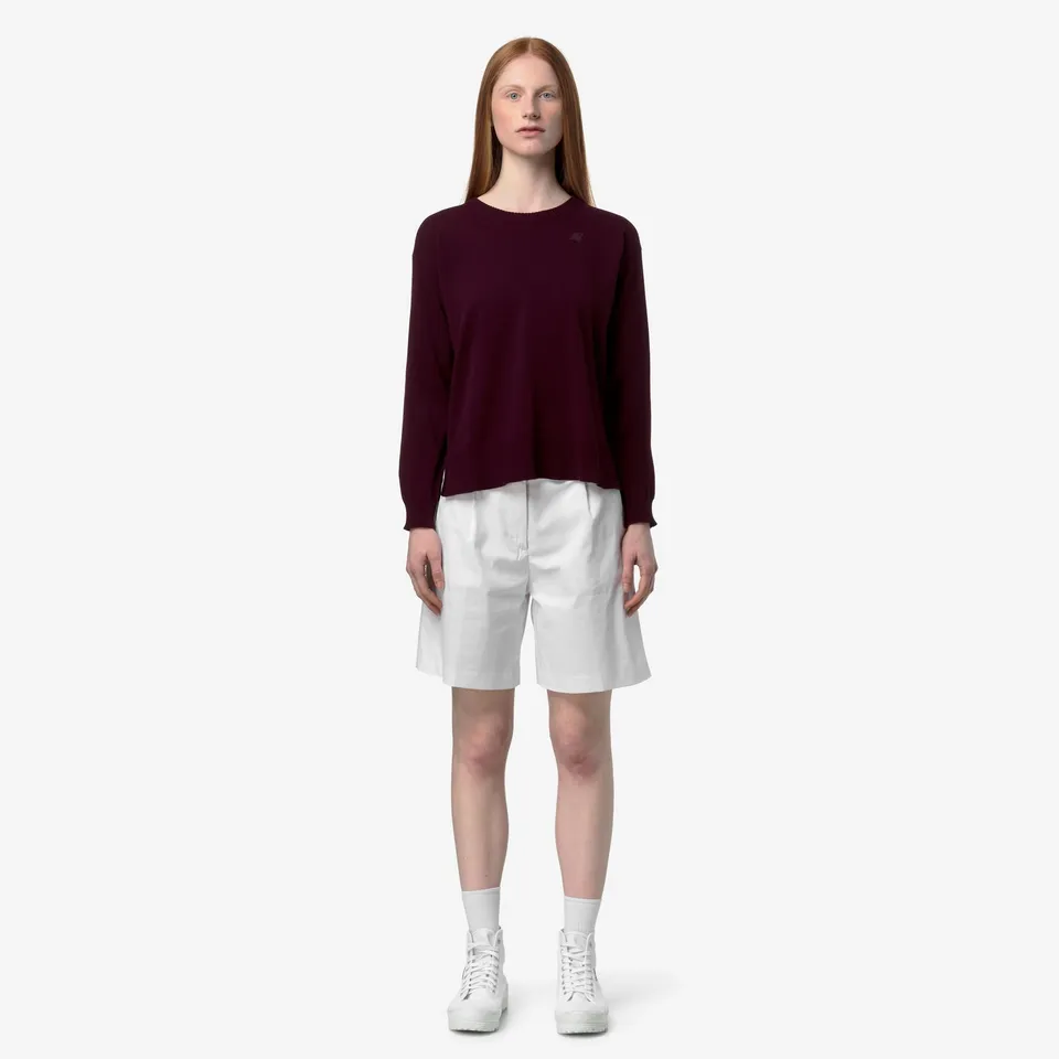 k-way-domitine-cotton-pull-crop-femme-violet-burnished image 1