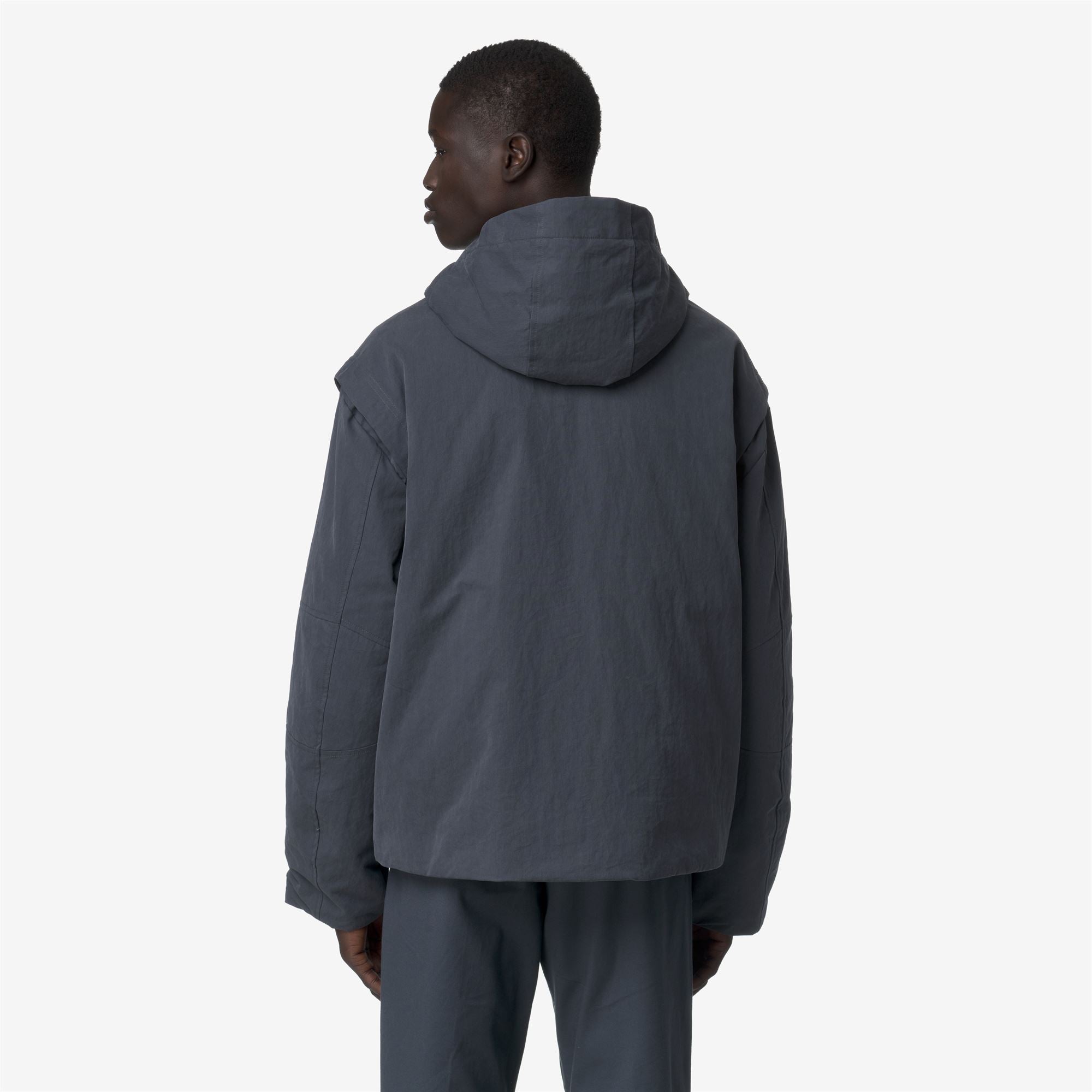 k-way-guillermo-cotton-feel-parka-court-homme-blue-airforce-combo image 3