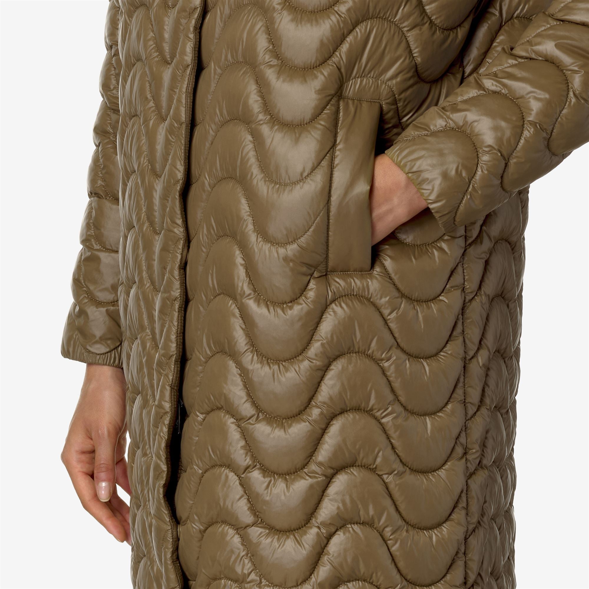 k-way-sonja-quilted-warm-veste-longue-femme-brown-corda image 4