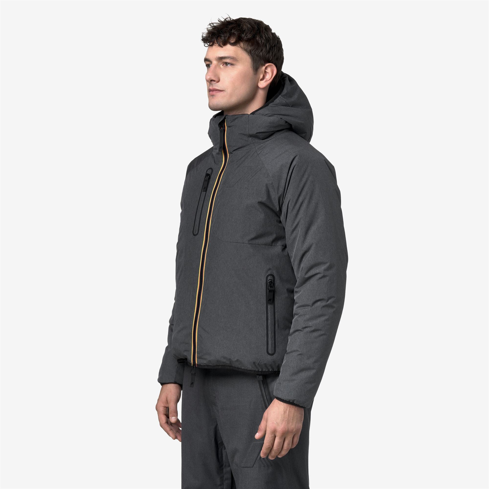 k-way-parpaillon-veste-milieu-homme-grey-dark-micro-grid image 2