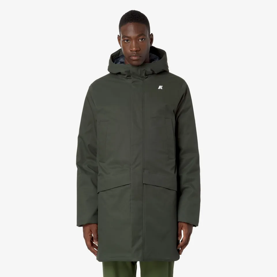 k-way-jarno-twill-marmotta-veste-3-4-homme-green-b-blue-a image 1