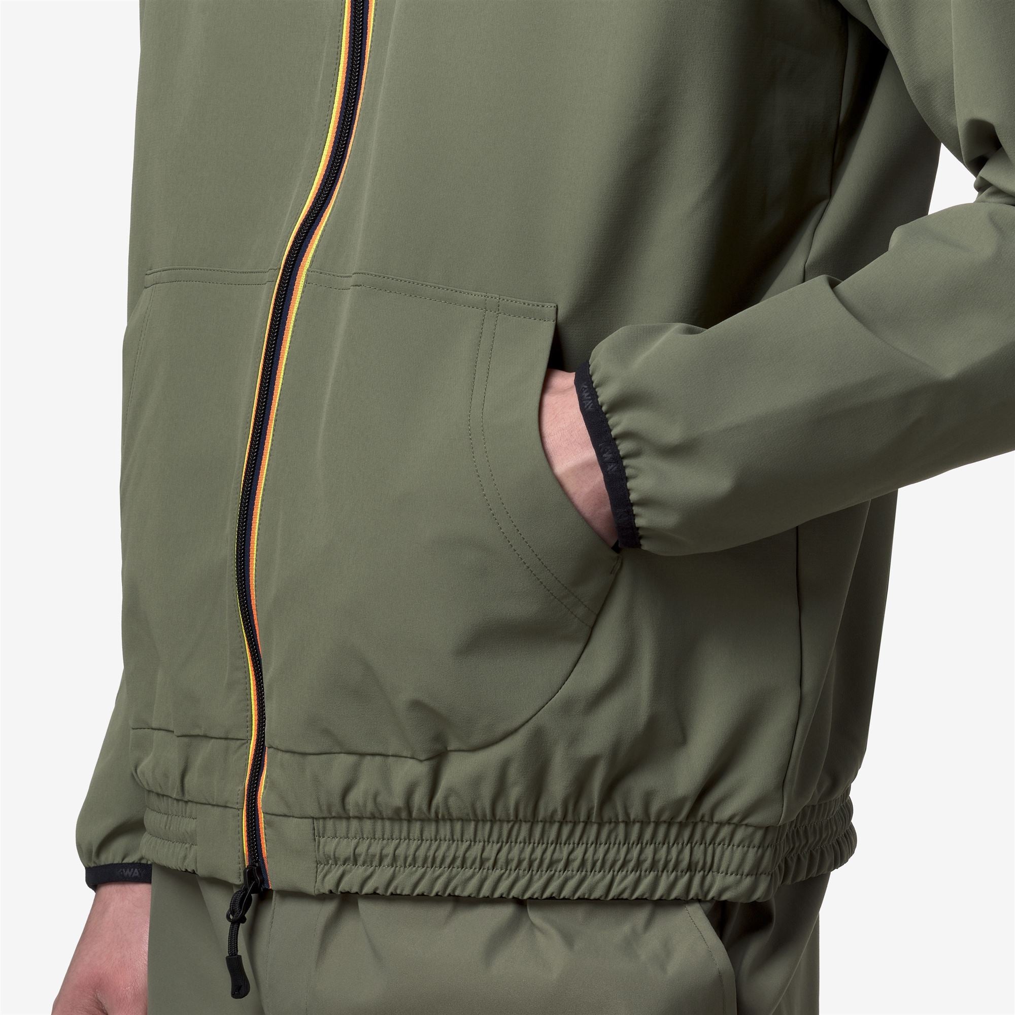 k-way-sia-veste-polaire-hoodie-homme-green-lichen image 4