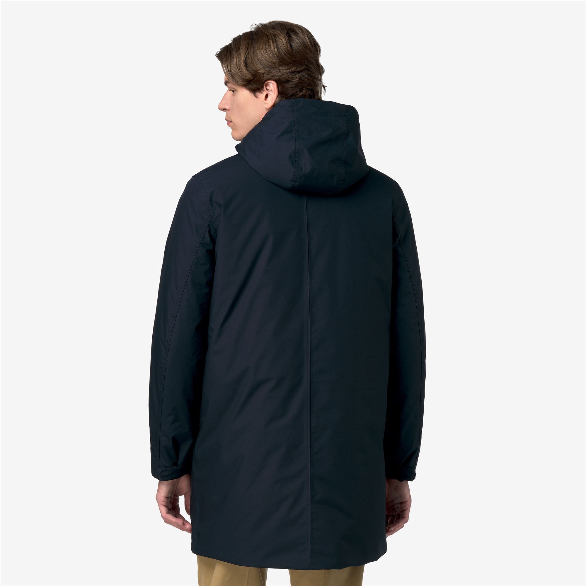 k-way-thomas-warm-micro-canvas-veste-longue-homme-blue-depth image 3