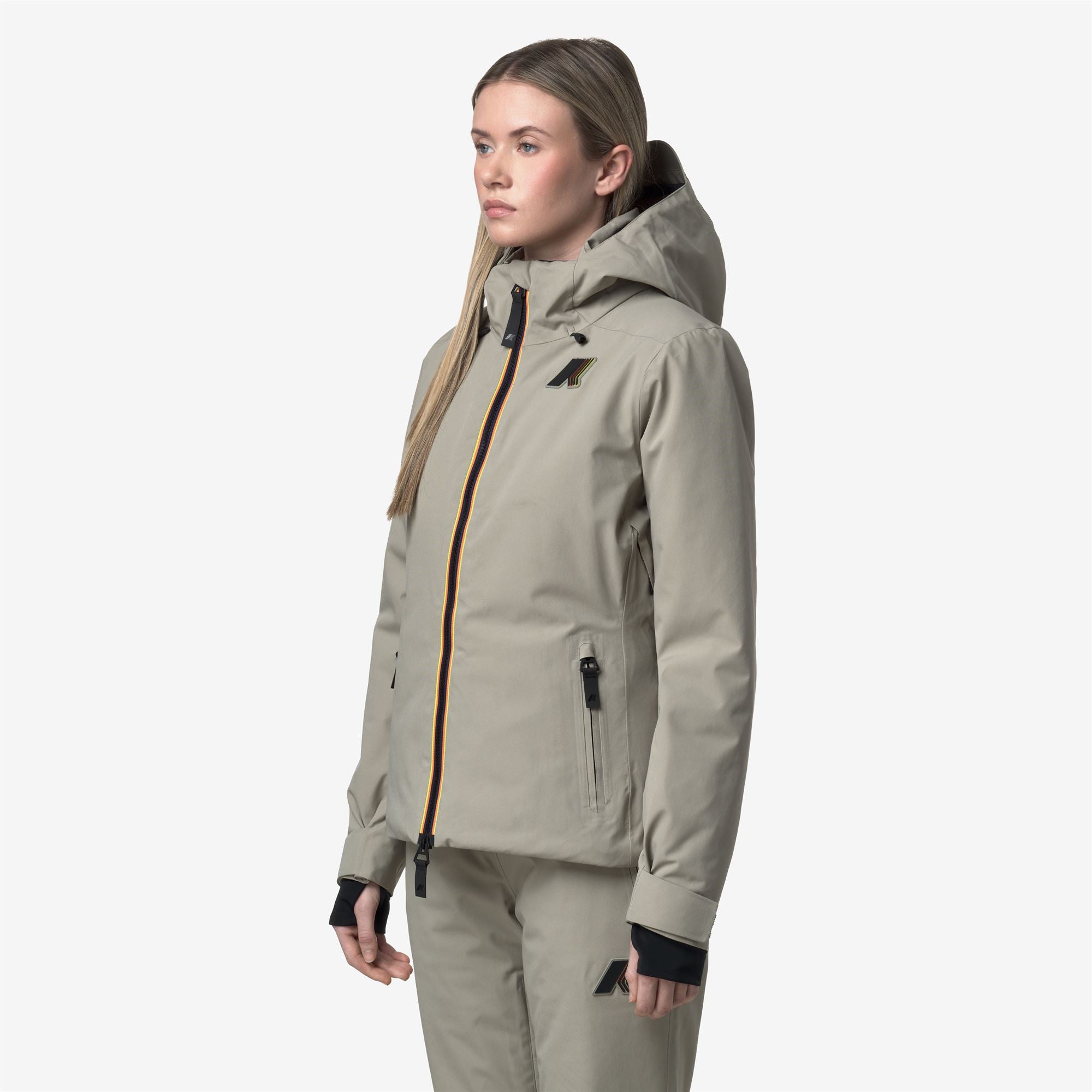 k-way-labresse-2l-twill-veste-ski-femme-green-oak image 2