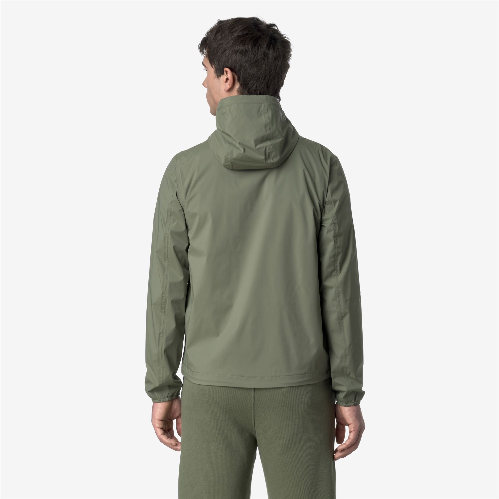 k-way-jack-stretch-nylon-jersey-veste-courte-homme-green-lichen image 3