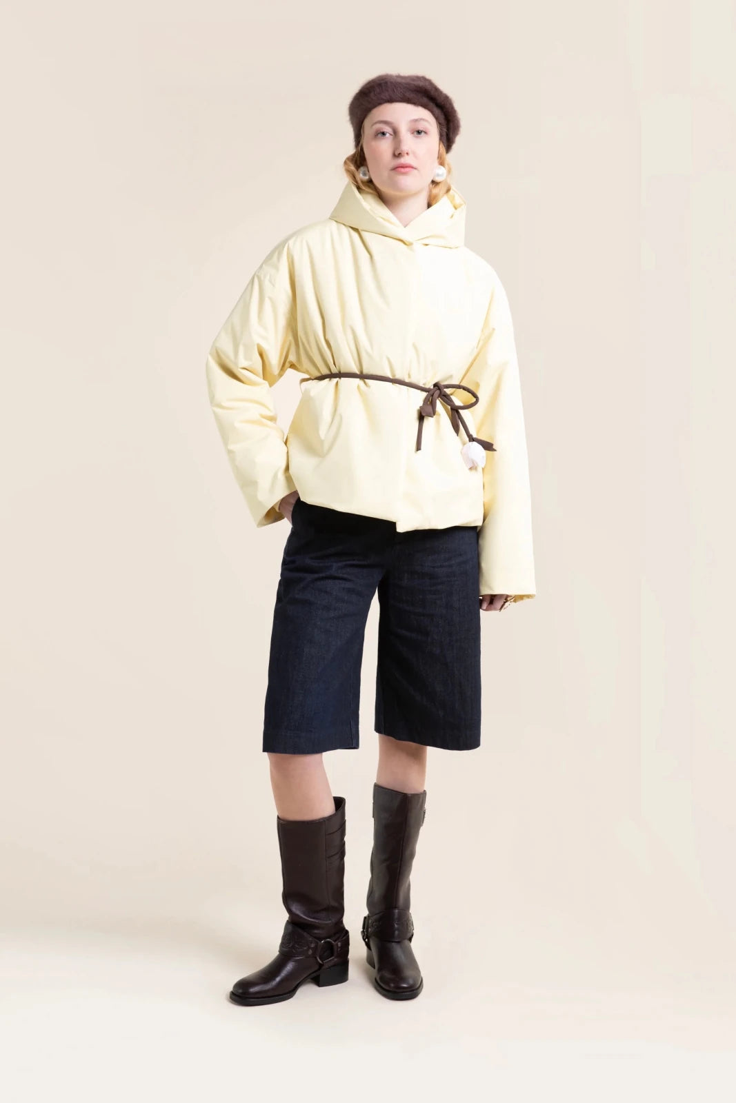 flotte-cl-ry-doudoune-cache-c-ur-courte-oversize-bleu-roi image 1