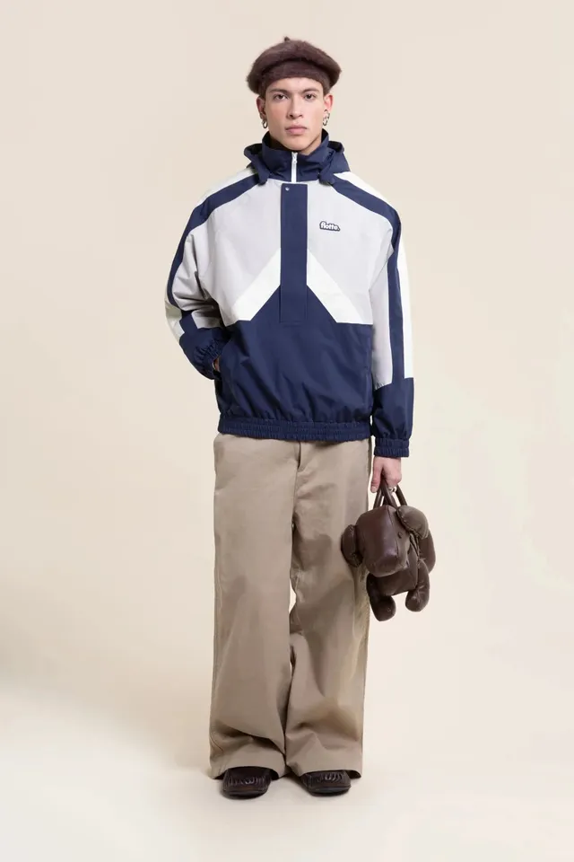 flotte-abbesses-veste-imperm-able-courte-tricolore-argile-bleu-marine image 1