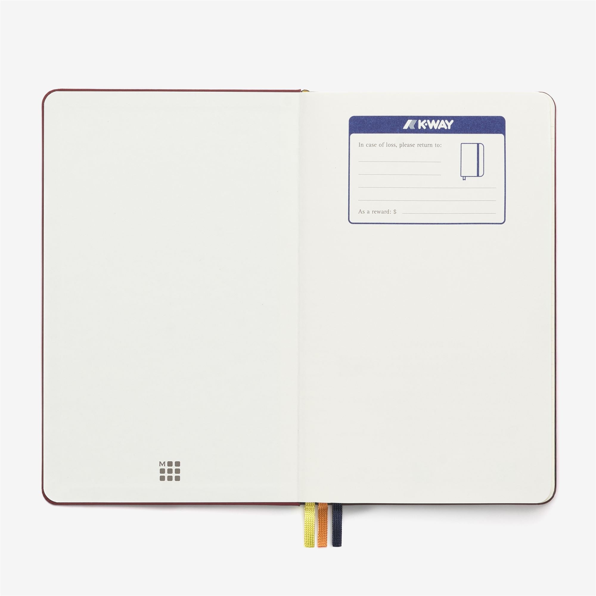 k-way-notebook-moleskine-for-k-way-carnet-cahier-unisexe-red-syrah image 2