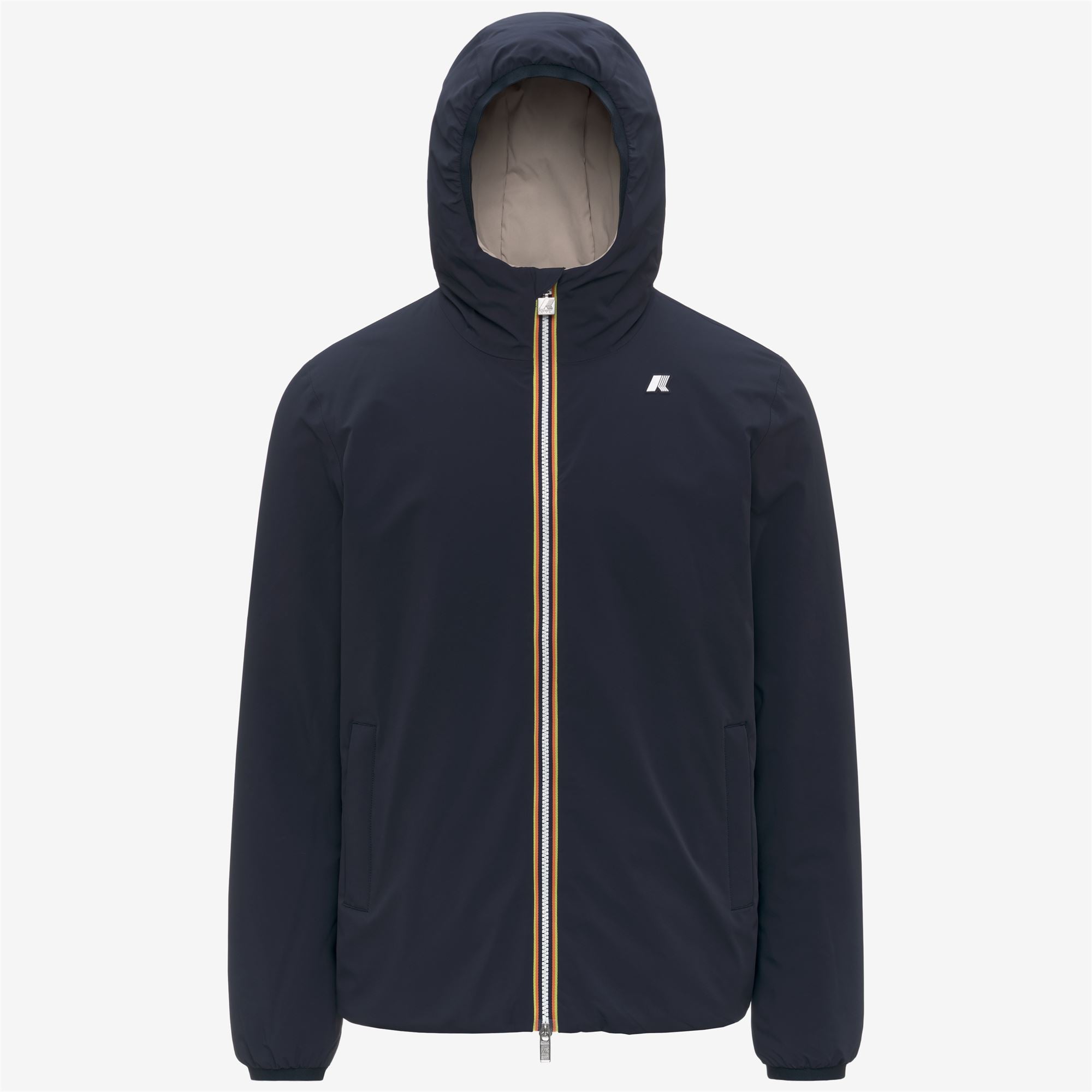 k-way-jack-st-warm-double-veste-r-versible-homme-blue-depth-beige-cashmere image 5