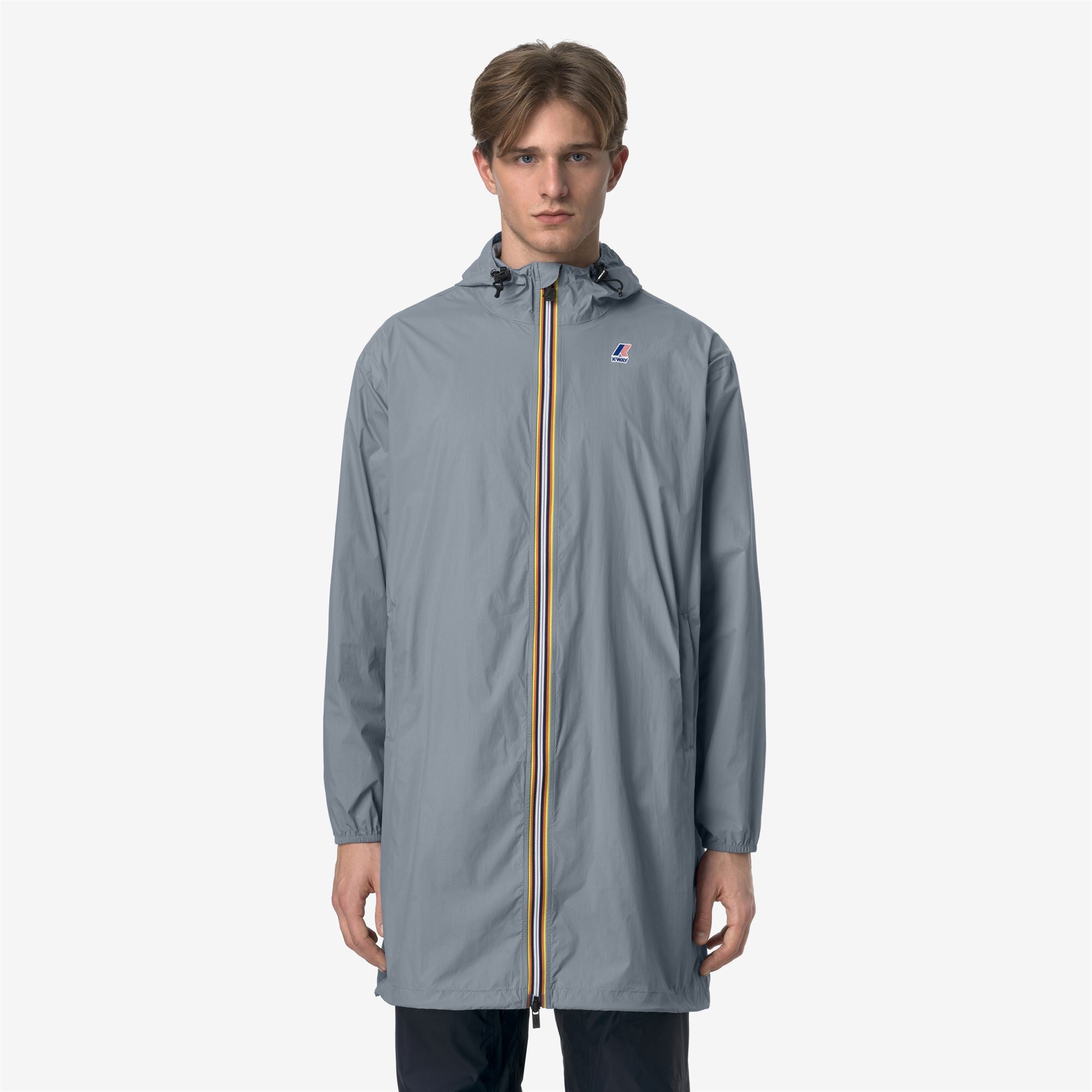 k-way-le-vrai-4-0-eiffel-east-manteau-de-pluie-long-unisexe-grey-md image 2