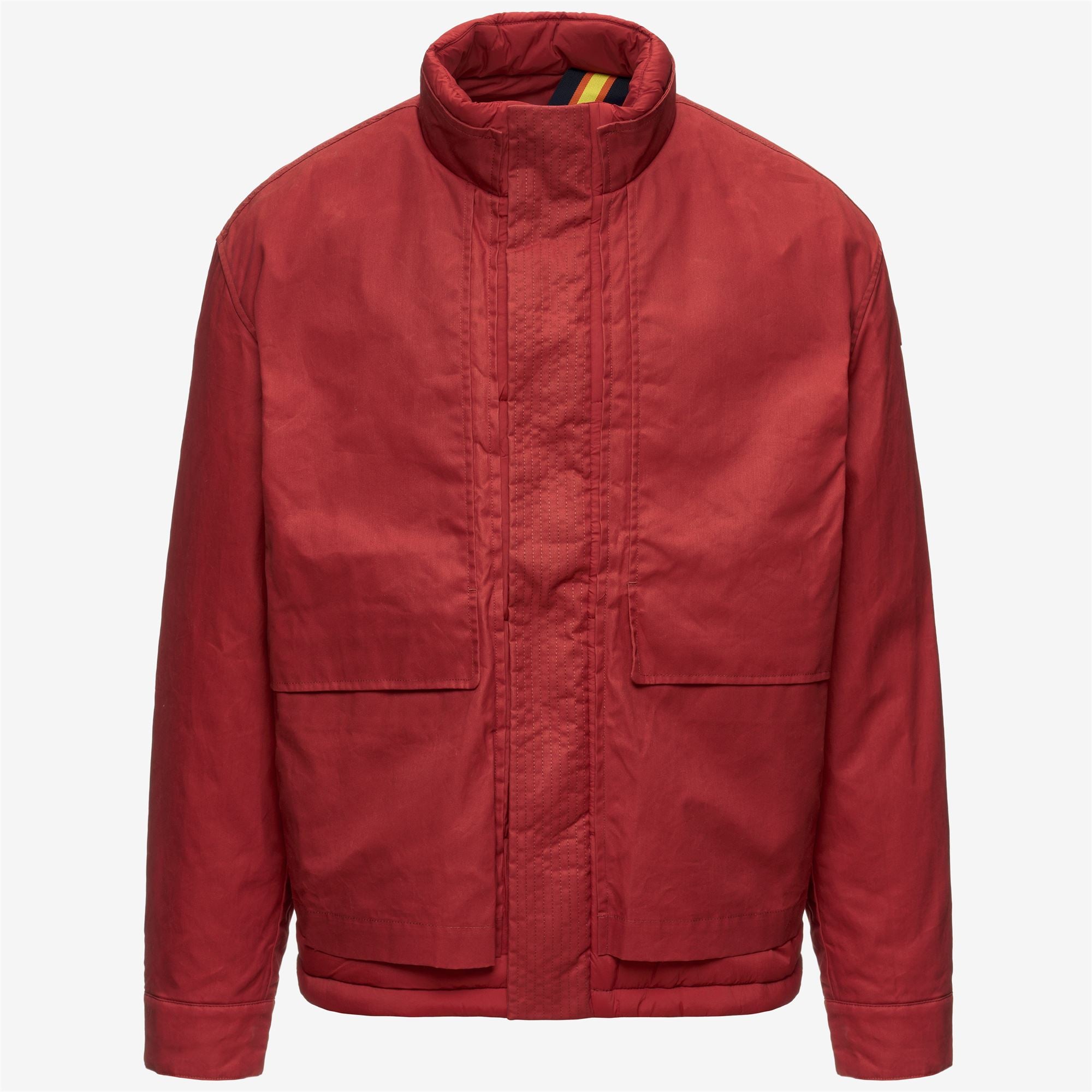 k-way-cargi-wax-cotton-nylon-veste-courte-homme-red-dk-chili image 5