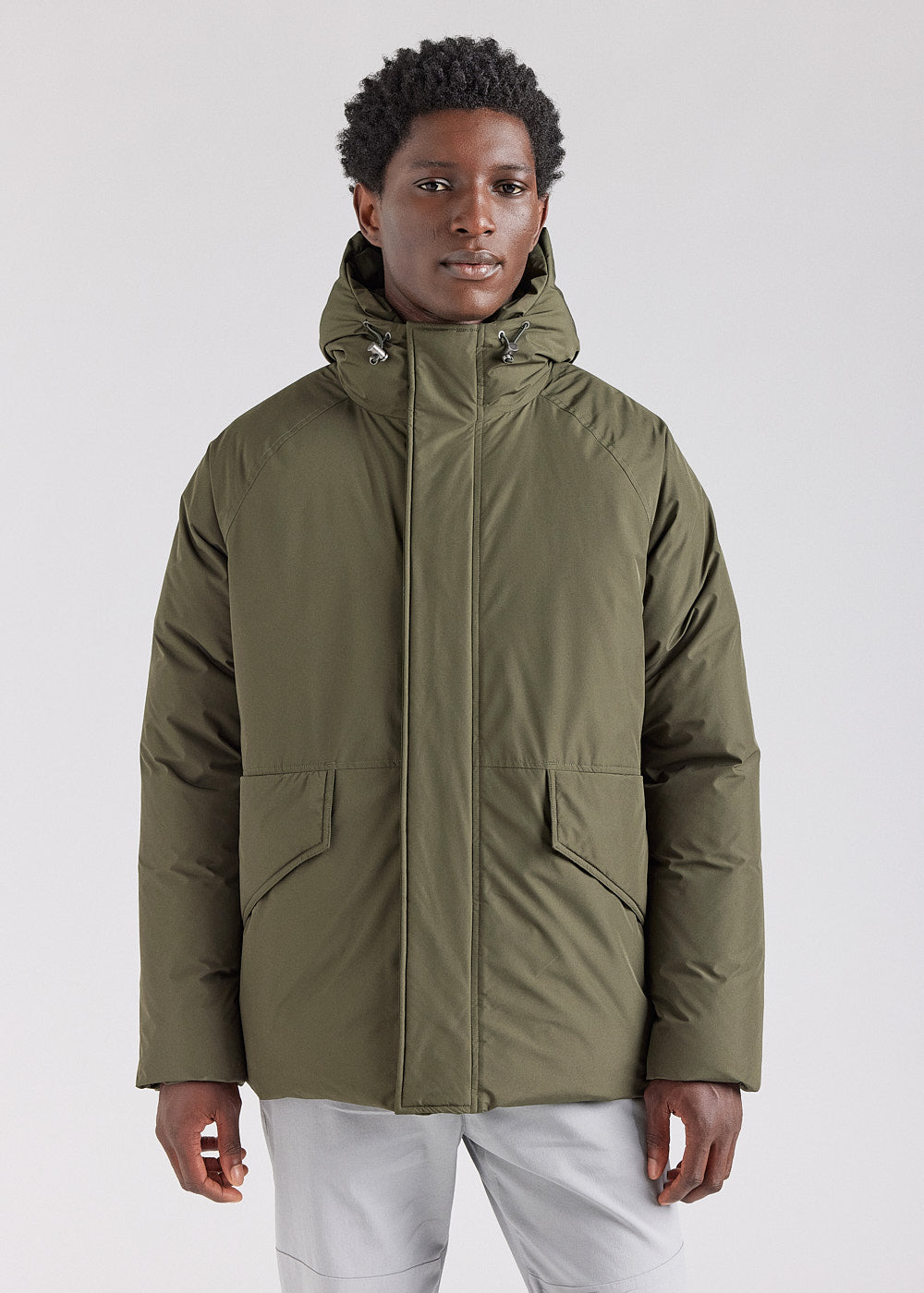pyrenex-covert-parka-courte-homme-duvet-naturel-deep-khaki image 1
