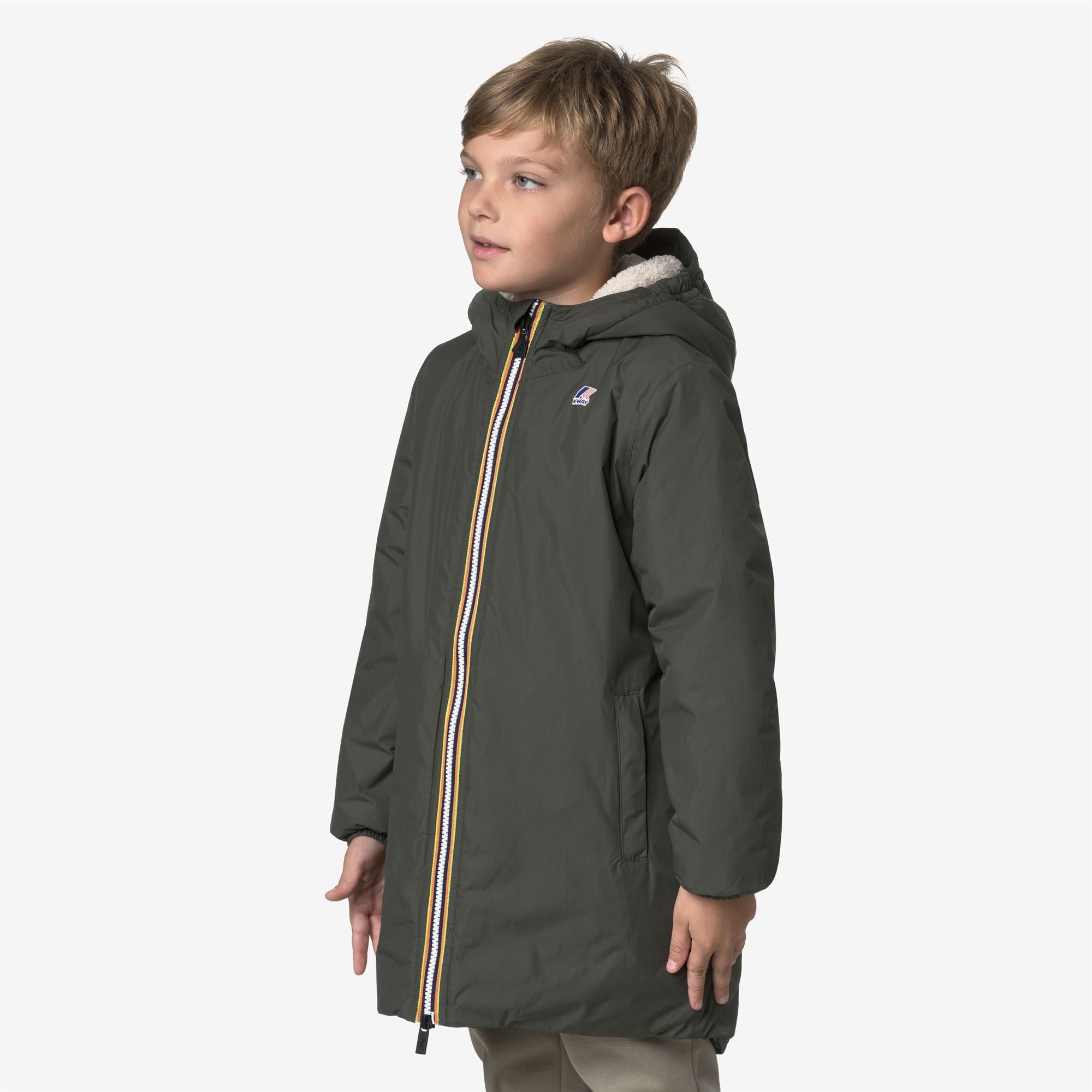 k-way-p-le-vrai-4-0-eiffel-orsetto-3-4-enfant-unisexe-green-blackish image 2