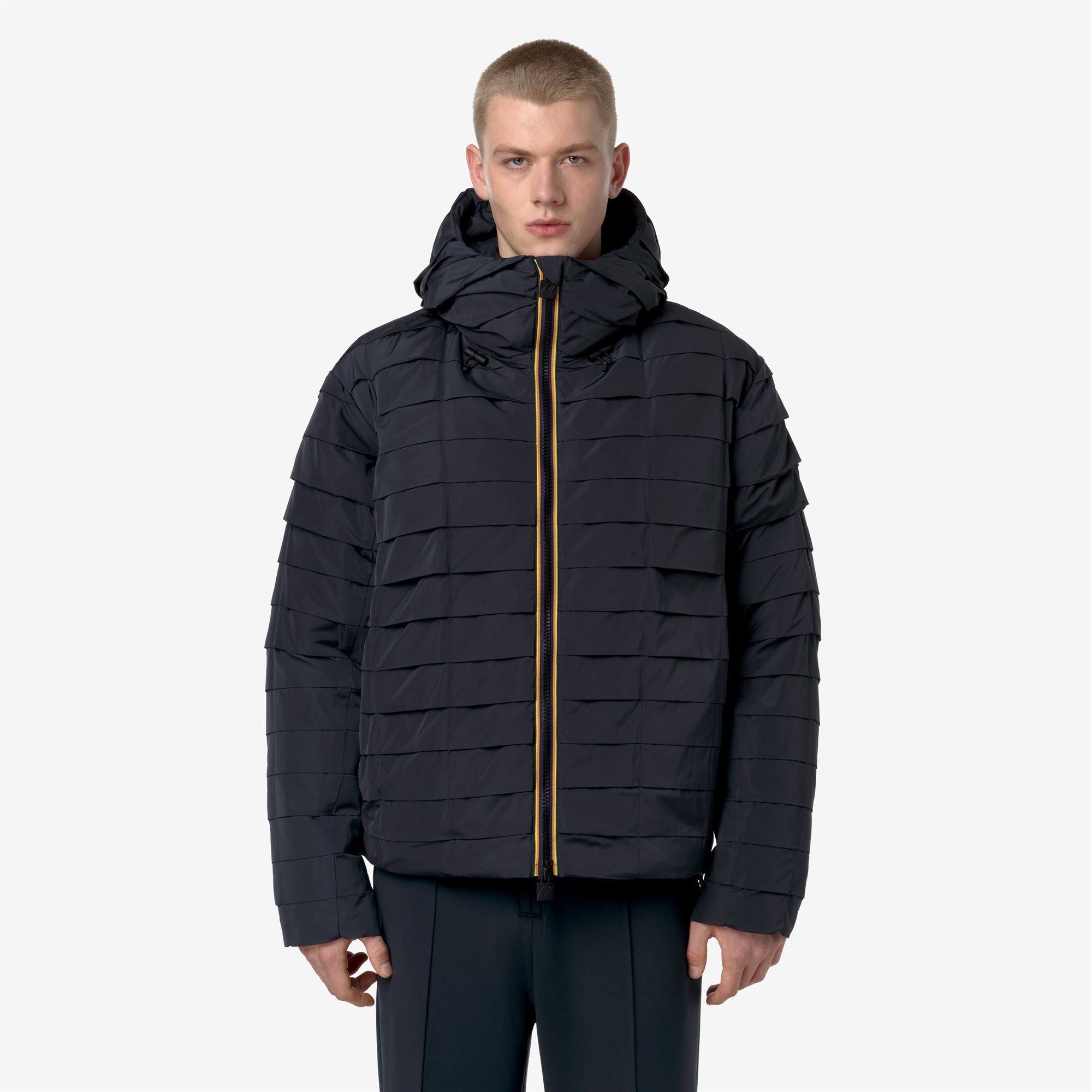 k-way-clauder-pleats-thermo-heavy-veste-courte-homme-black-ash image 1