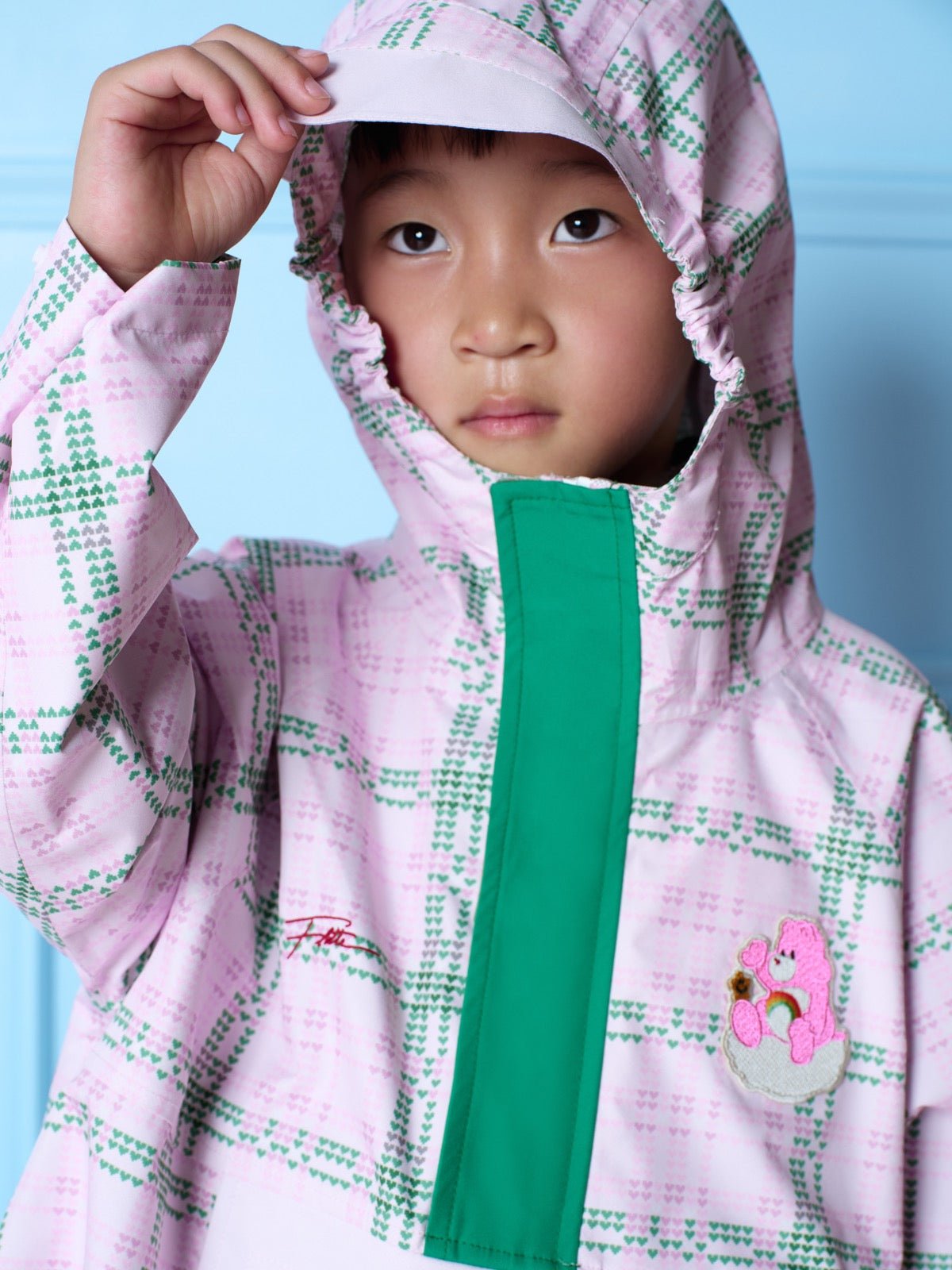 flotte-gabrielito-poncho-enfant-bisounours-tartan image 5