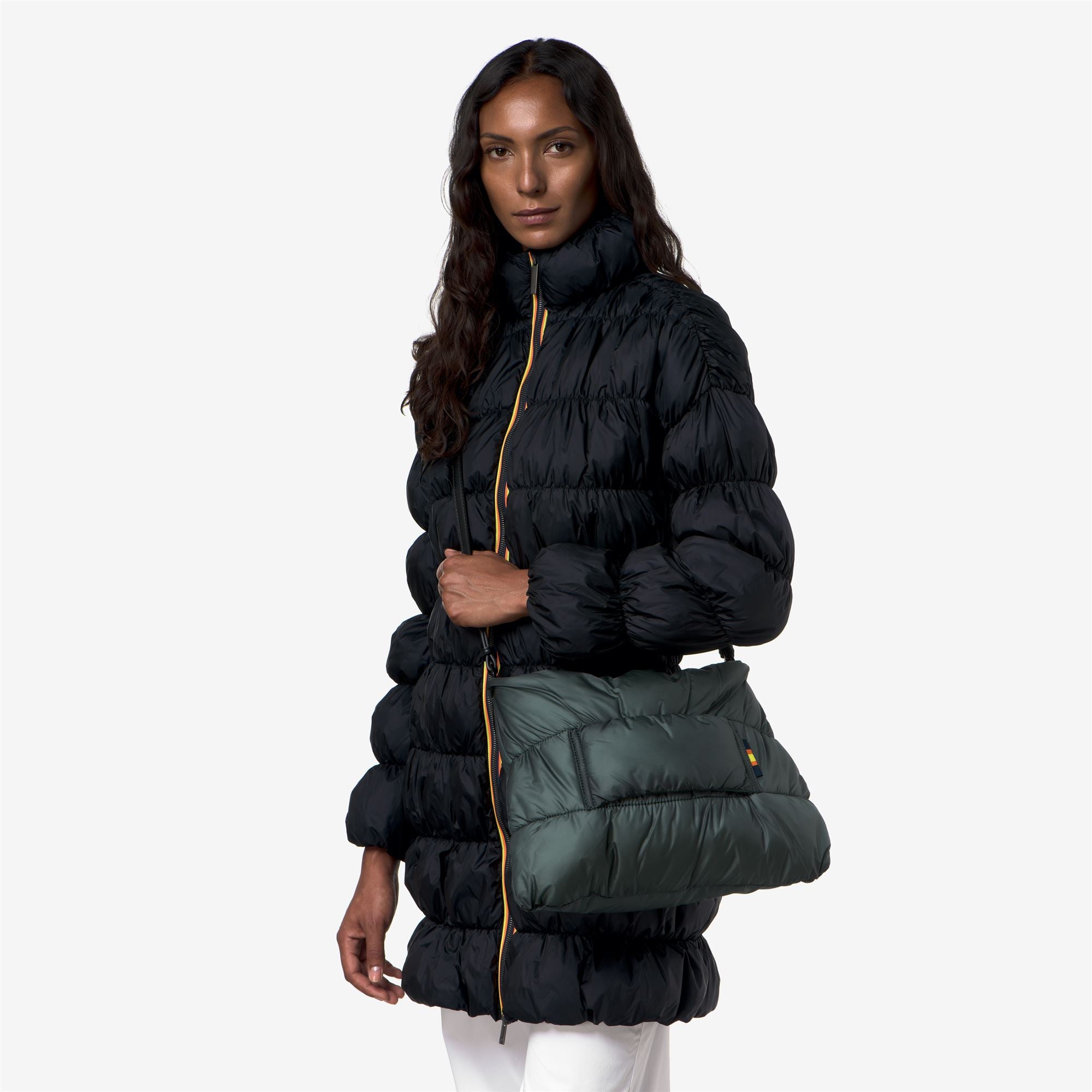 k-way-matelis-maxi-ruffle-sac-bandouli-re-pochette-femme-green-balsam image 3