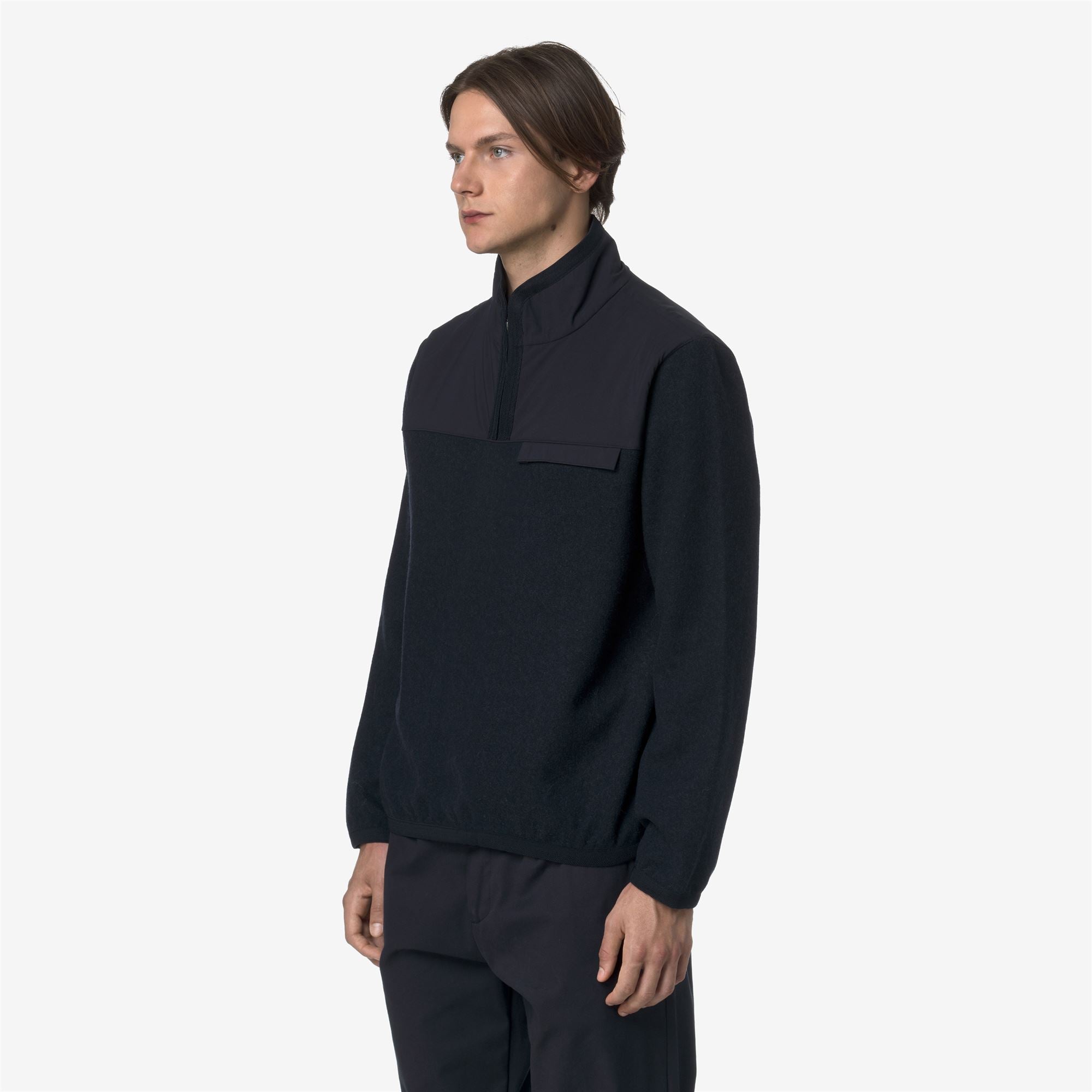 k-way-fleury-wool-nylon-mix-pull-over-homme-blue-depth image 2