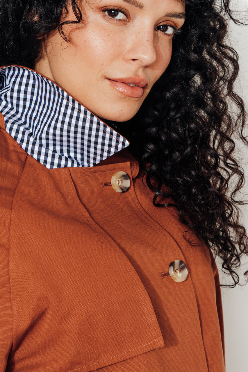 trench-coat-bovelle-veste-esprit-trench-coton-et-lin-marron image 3