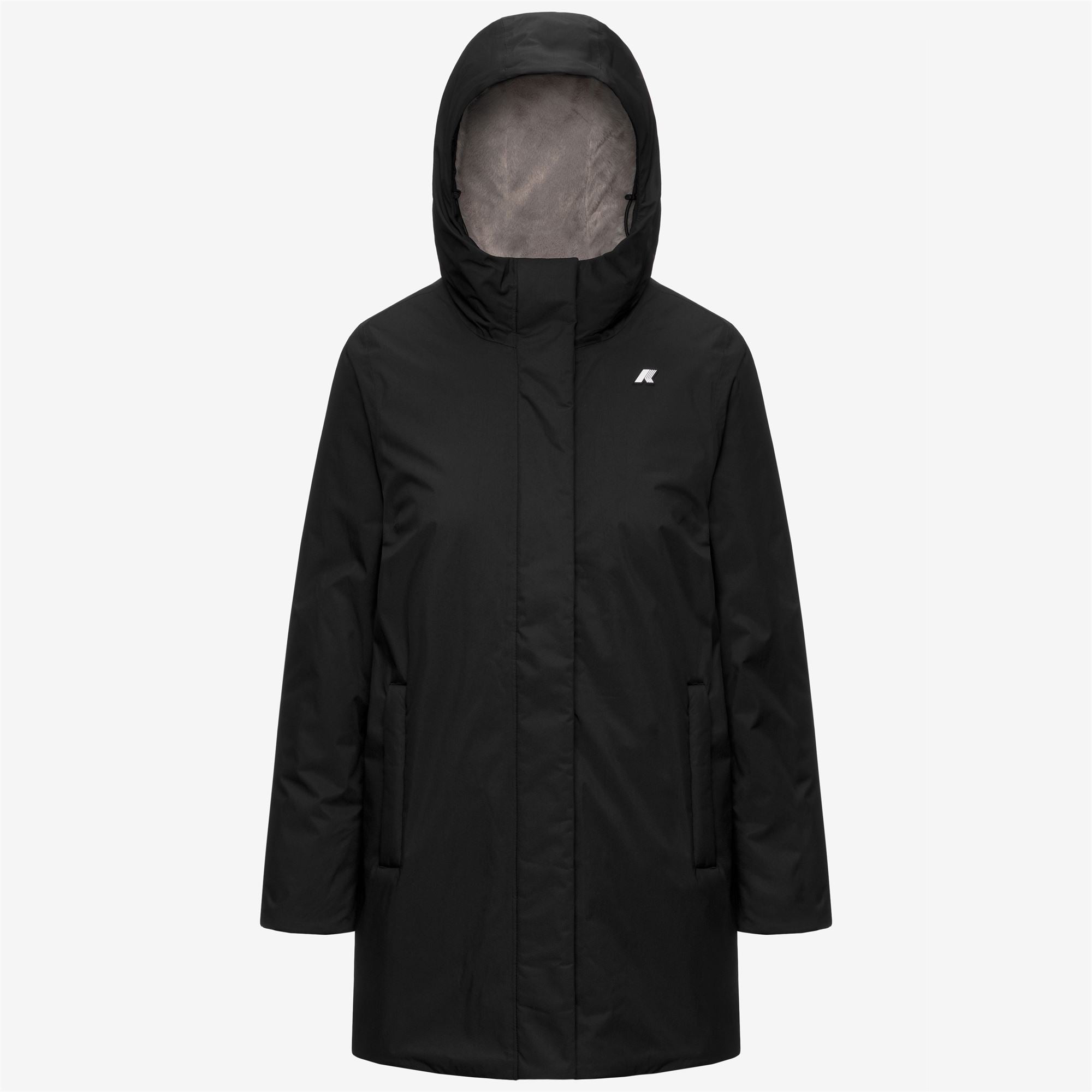 k-way-sophie-twill-soft-beaver-veste-3-4-femme-black-pure-grey-warm image 5