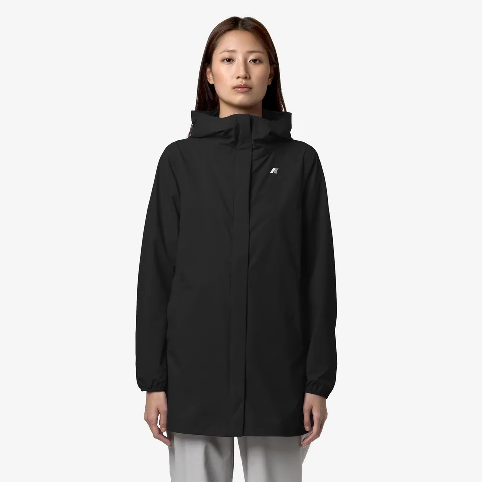 k-way-sophie-stretch-dot-veste-mi-longue-femme-black-pure image 1