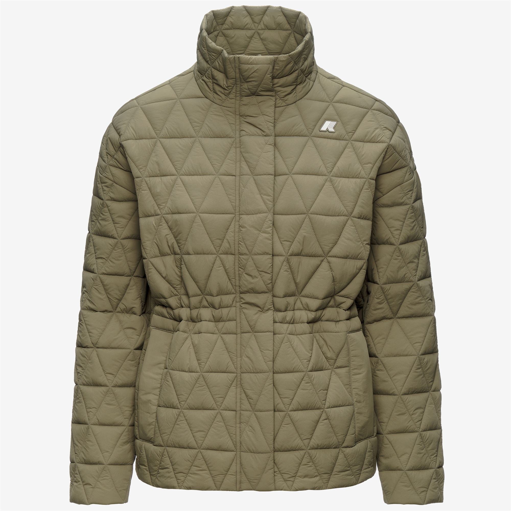 k-way-selene-diamond-quilted-warm-veste-mi-longue-femme-green-army image 5