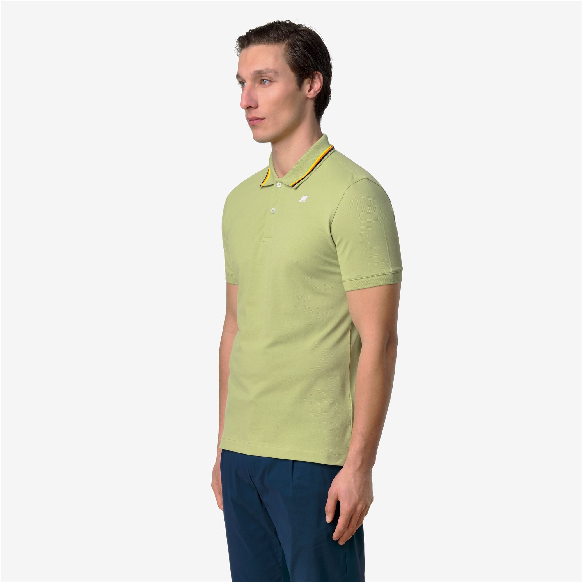 k-way-jud-pique-slim-polo-homme-green-dk-lime image 2