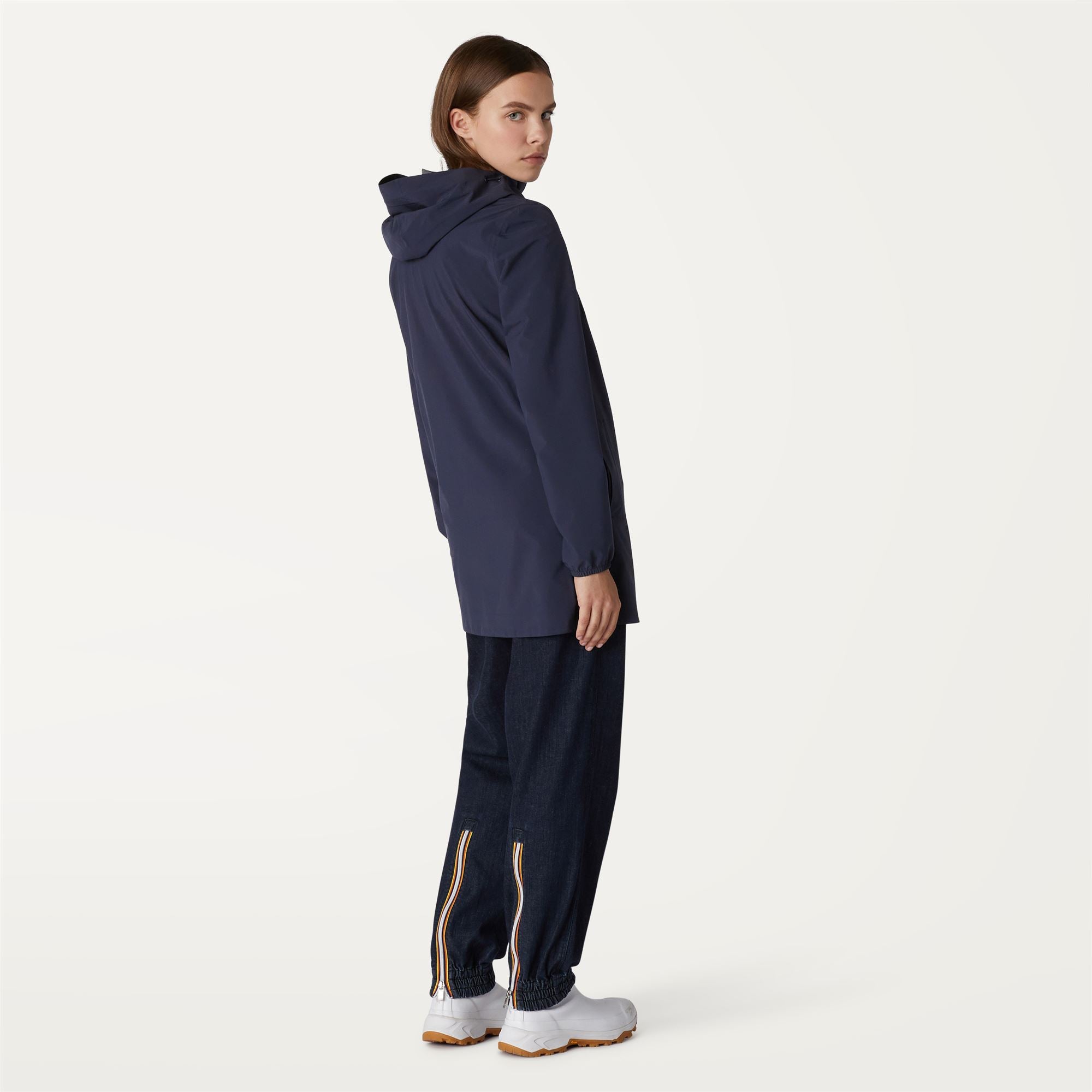 k-way-sophie-stretch-dot-veste-mi-longue-femme-blue-depth-2 image 3