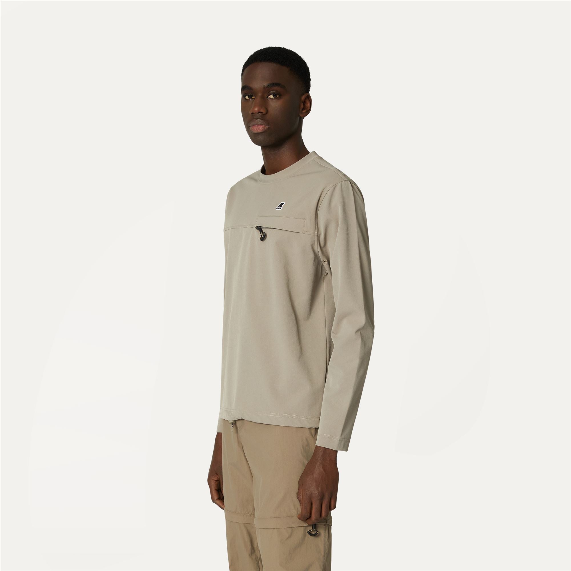k-way-imperty-polaire-pull-unisexe-beige-taupe image 2
