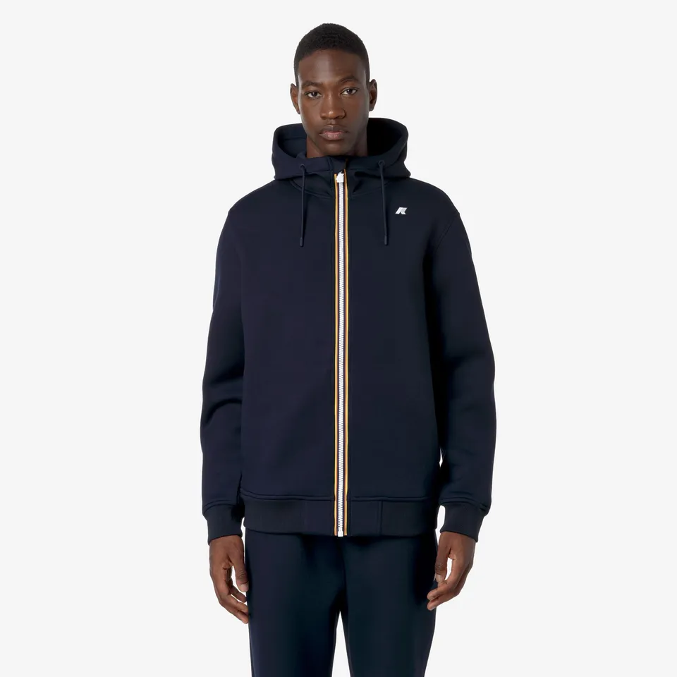 k-way-rainer-spacer-veste-polaire-zipp-e-capuche-homme-blue-depth image 1