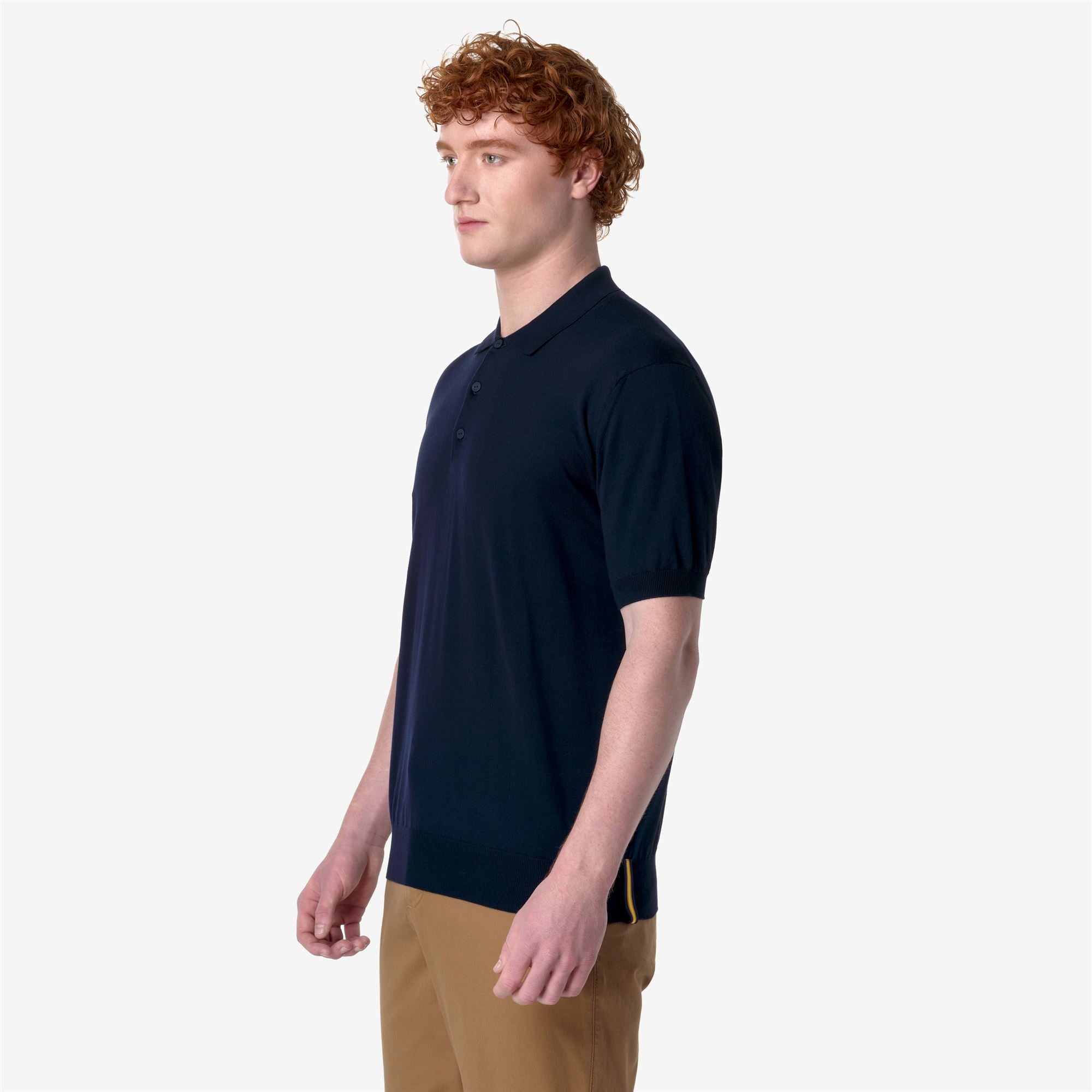 k-way-pleyne-polo-maille-homme-blue-depth image 2