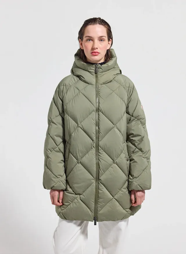 doudoune-longue-femme-pyrenex-adele-parka-kaki-clair image 1