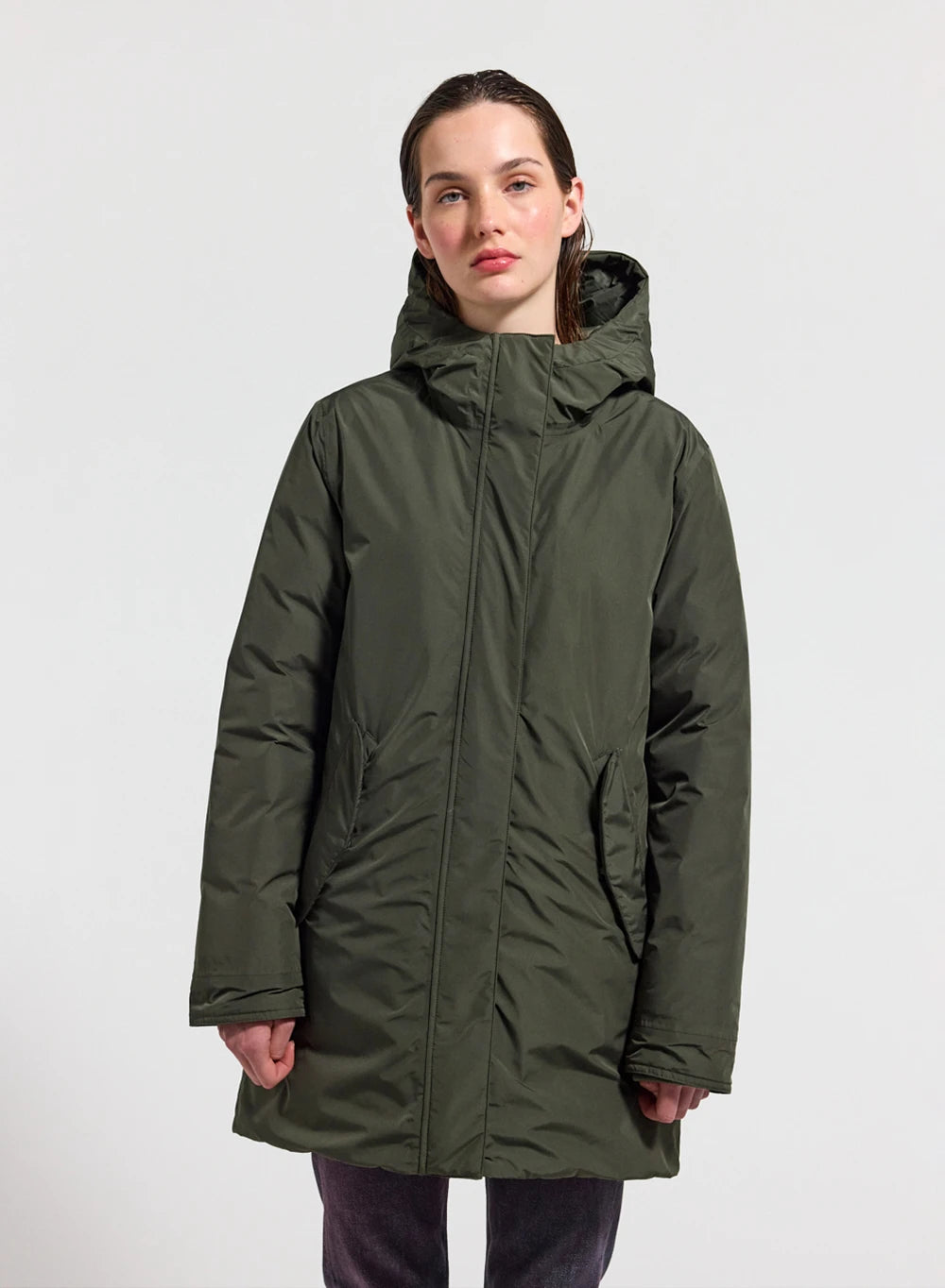 pyrenex-easy-parka-imperm-able-femme-kaki-duvet-naturel image 1