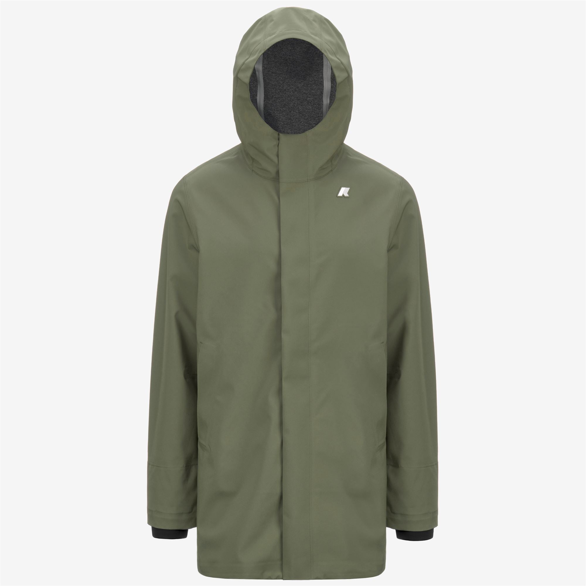 k-way-tommy-bonded-jersey-parka-longueur-3-4-homme-green-lichen image 5