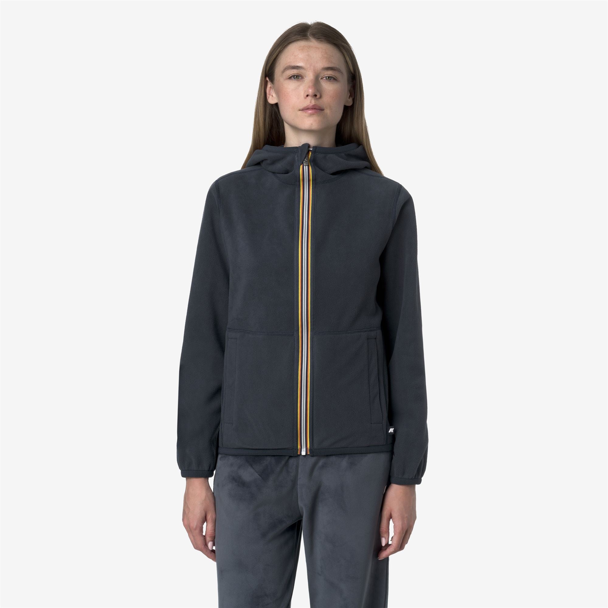 k-way-lily-velour-polar-double-veste-polaire-r-versible-femme-blue-airforce image 4