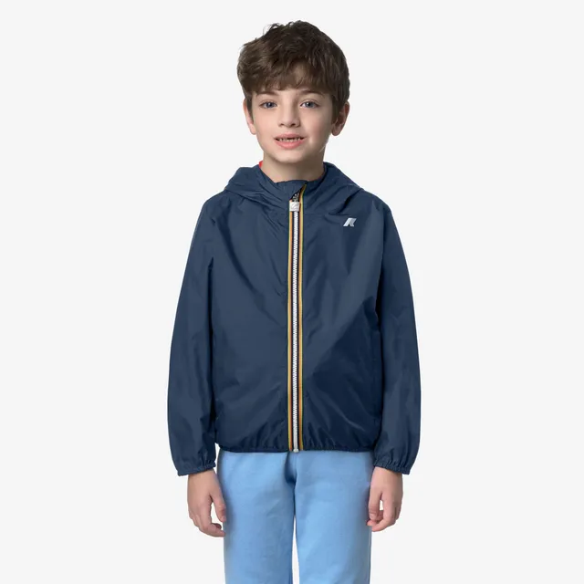 k-way-p-jake-plus-2-double-veste-r-versible-gar-on-blue-insignia-red-poppy image 1