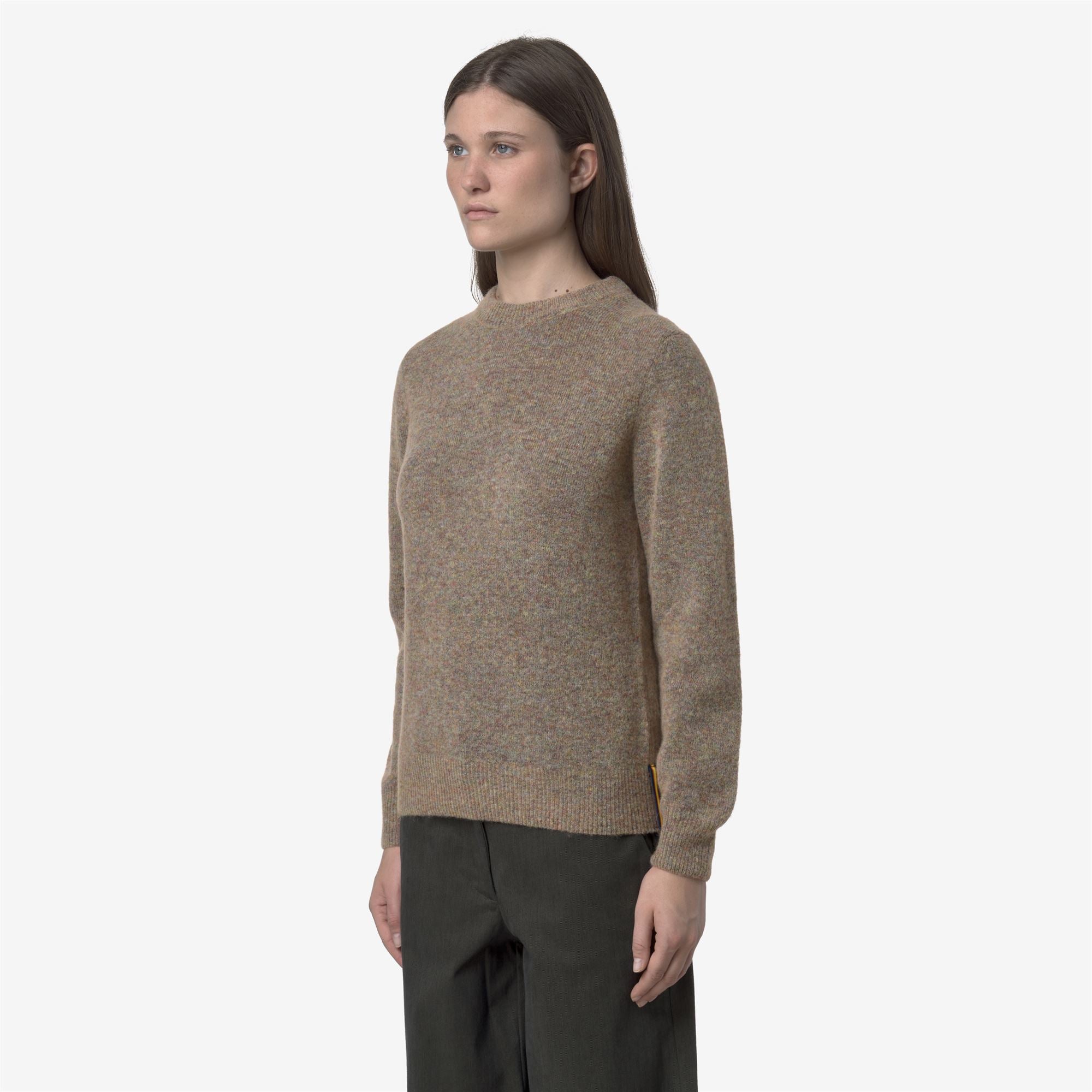 k-way-clarisse-wool-stretch-pull-over-femme-pink-dust-mix image 2