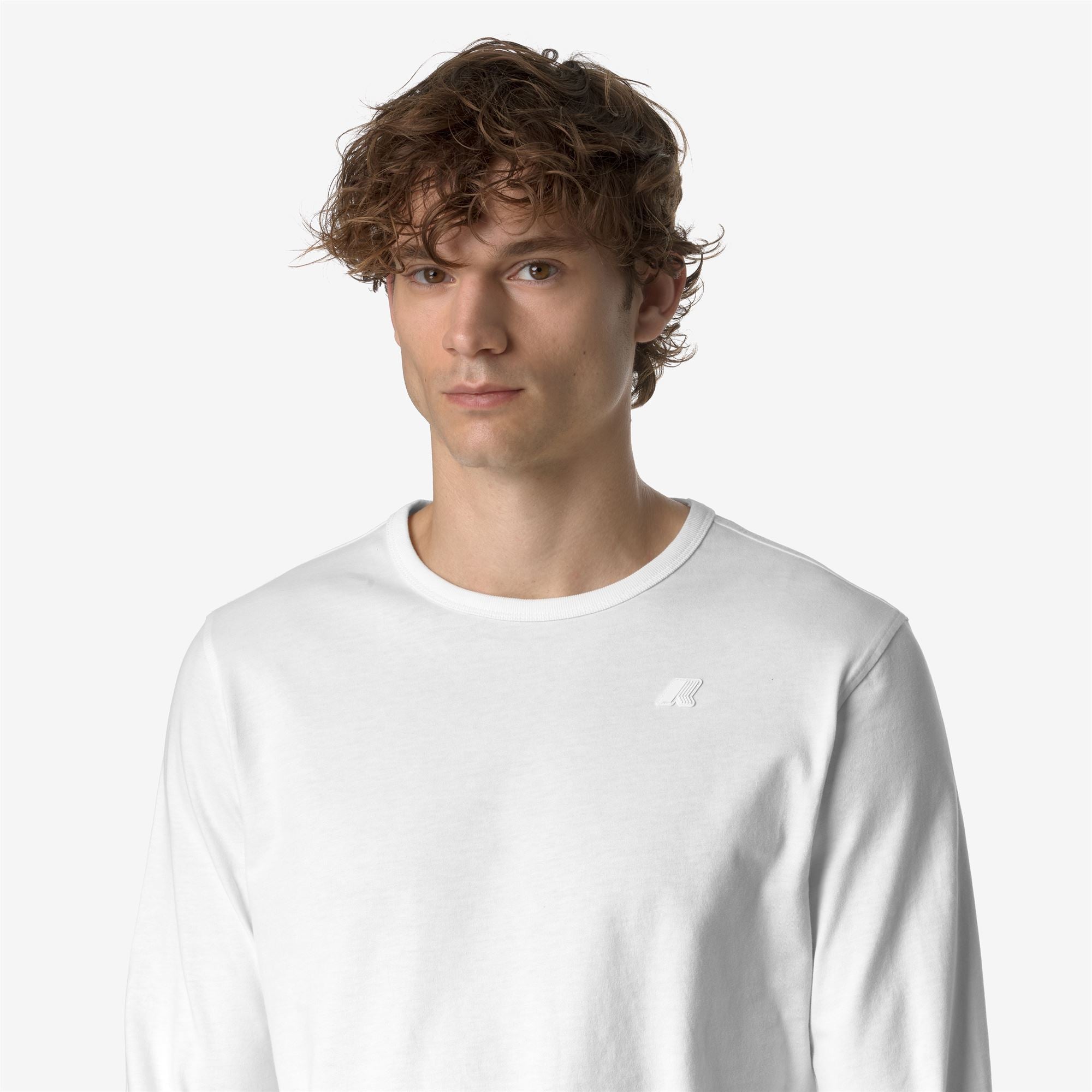 k-way-elmer-js-peach-t-shirt-manches-longues-homme-white-gardenia image 4