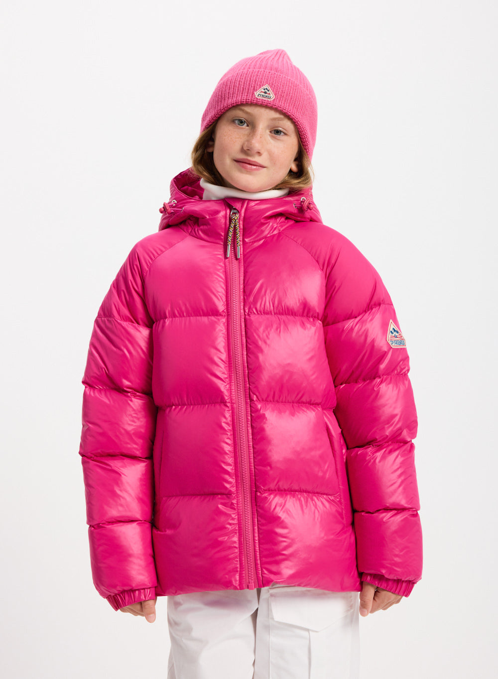 pyrenex-sten-doudoune-capuche-enfant-fuchsia-taffetas image 2