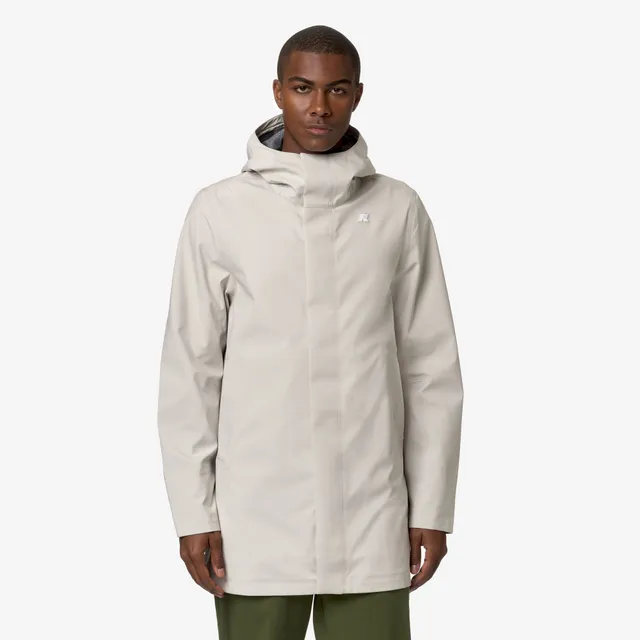 k-way-tommy-bonded-jersey-parka-3-4-homme-beige-lt image 1