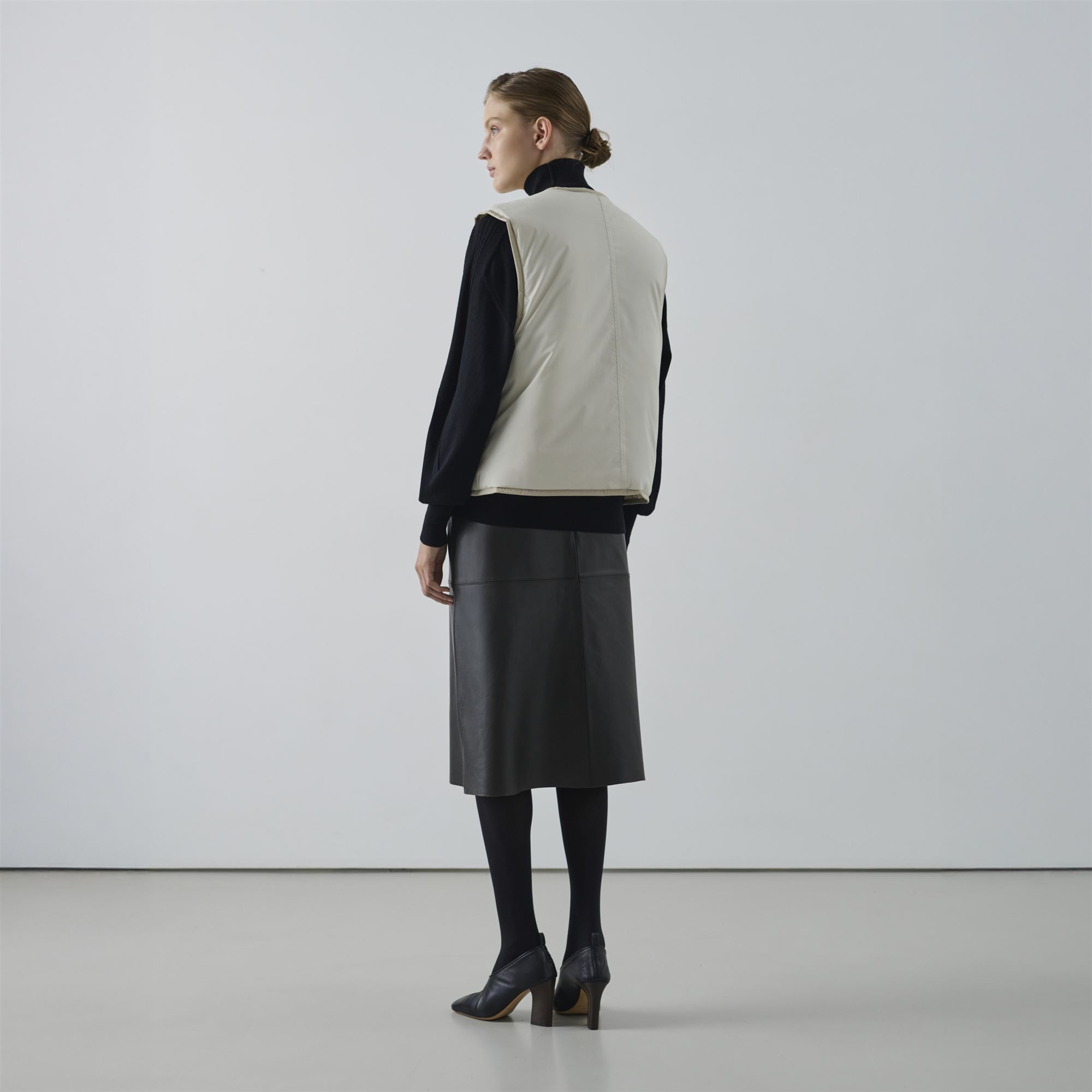 k-way-le-vrai-2-1-amiable-wes-gilet-femme-grey-beige image 3