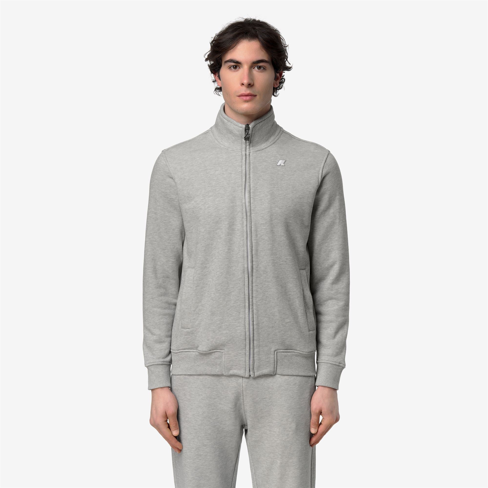 k-way-finn-french-terry-veste-polaire-homme-grey-mid-mel image 1