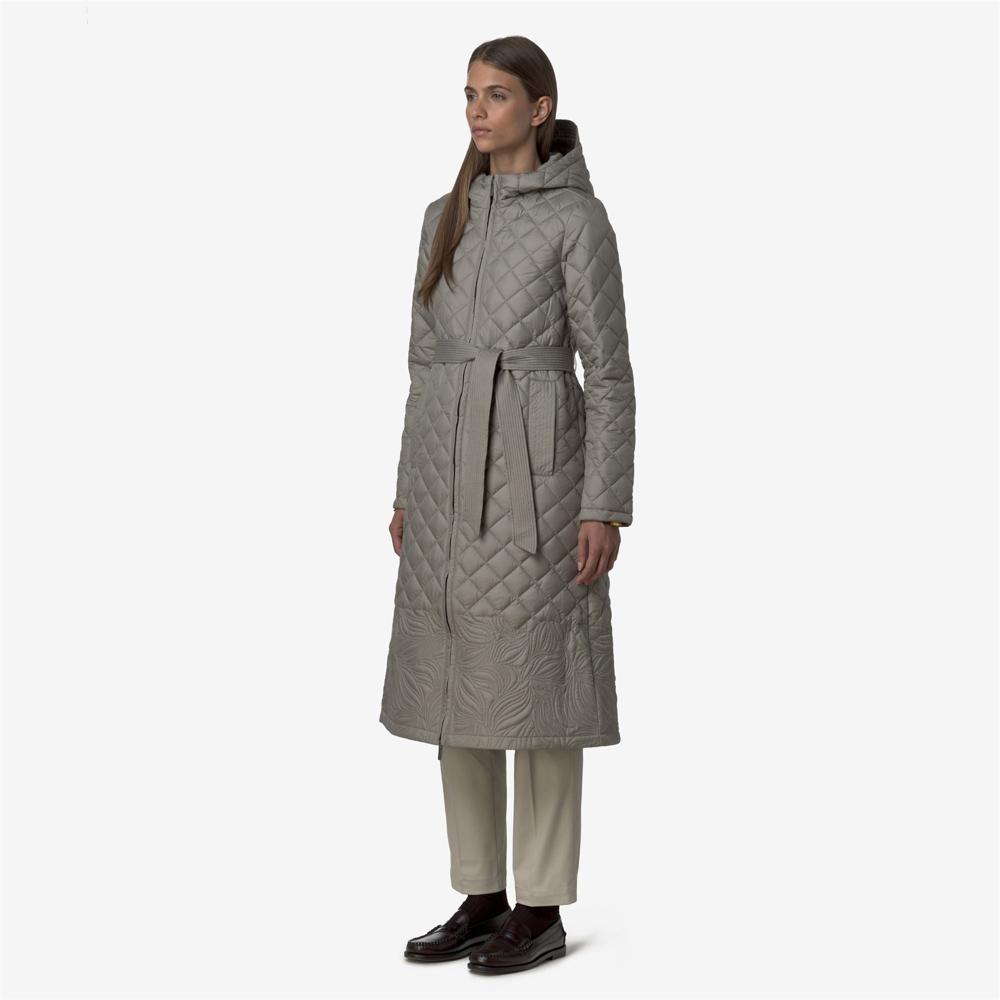 k-way-adelaid-premium-warm-veste-longue-matelass-e-femme-green-oak image 2