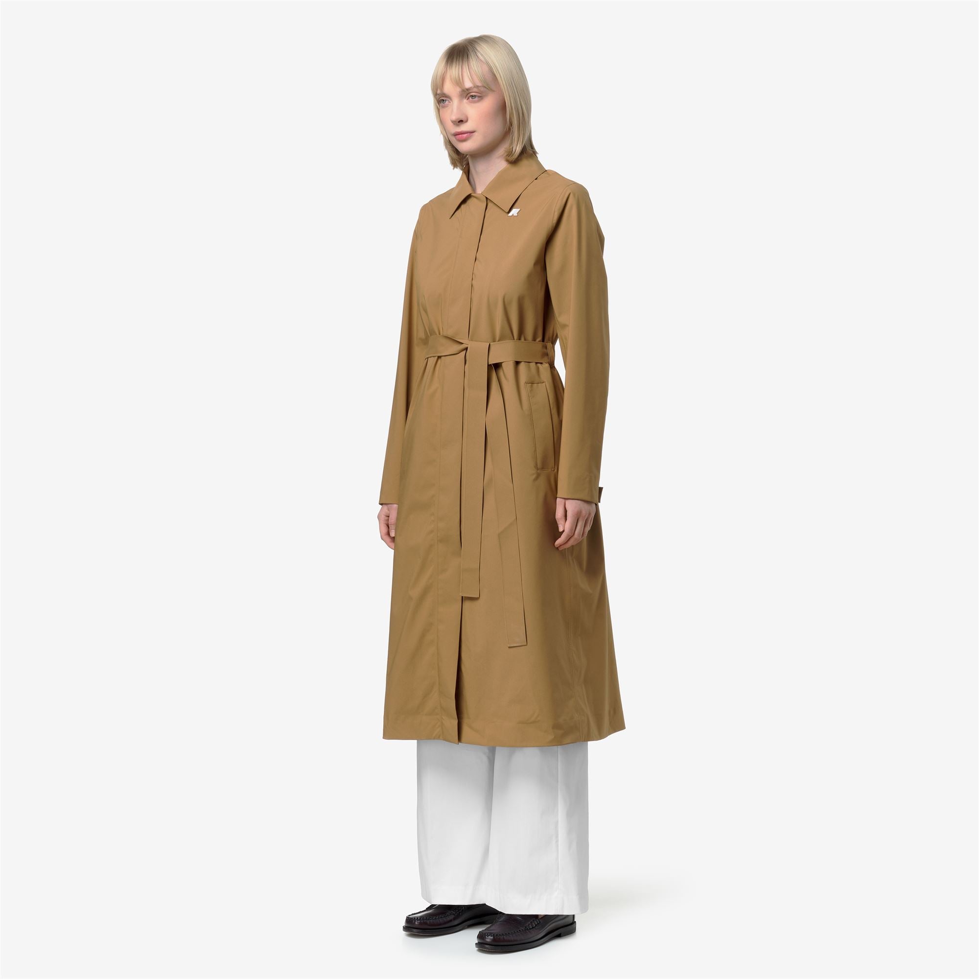 k-way-barbra-stretch-2l-veste-longue-femme-brown-bistre image 2