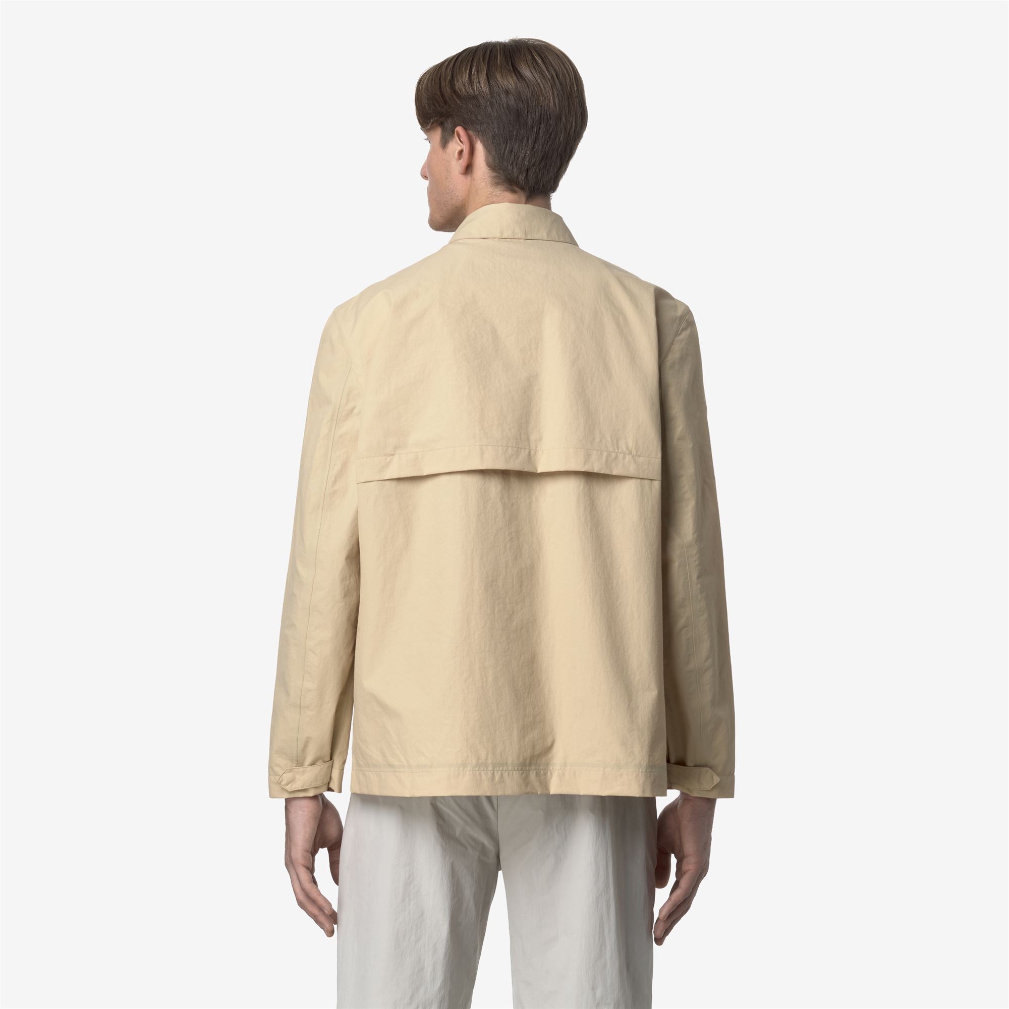 k-way-broen-cotton-nylon-veste-court-homme-beige-rope image 3