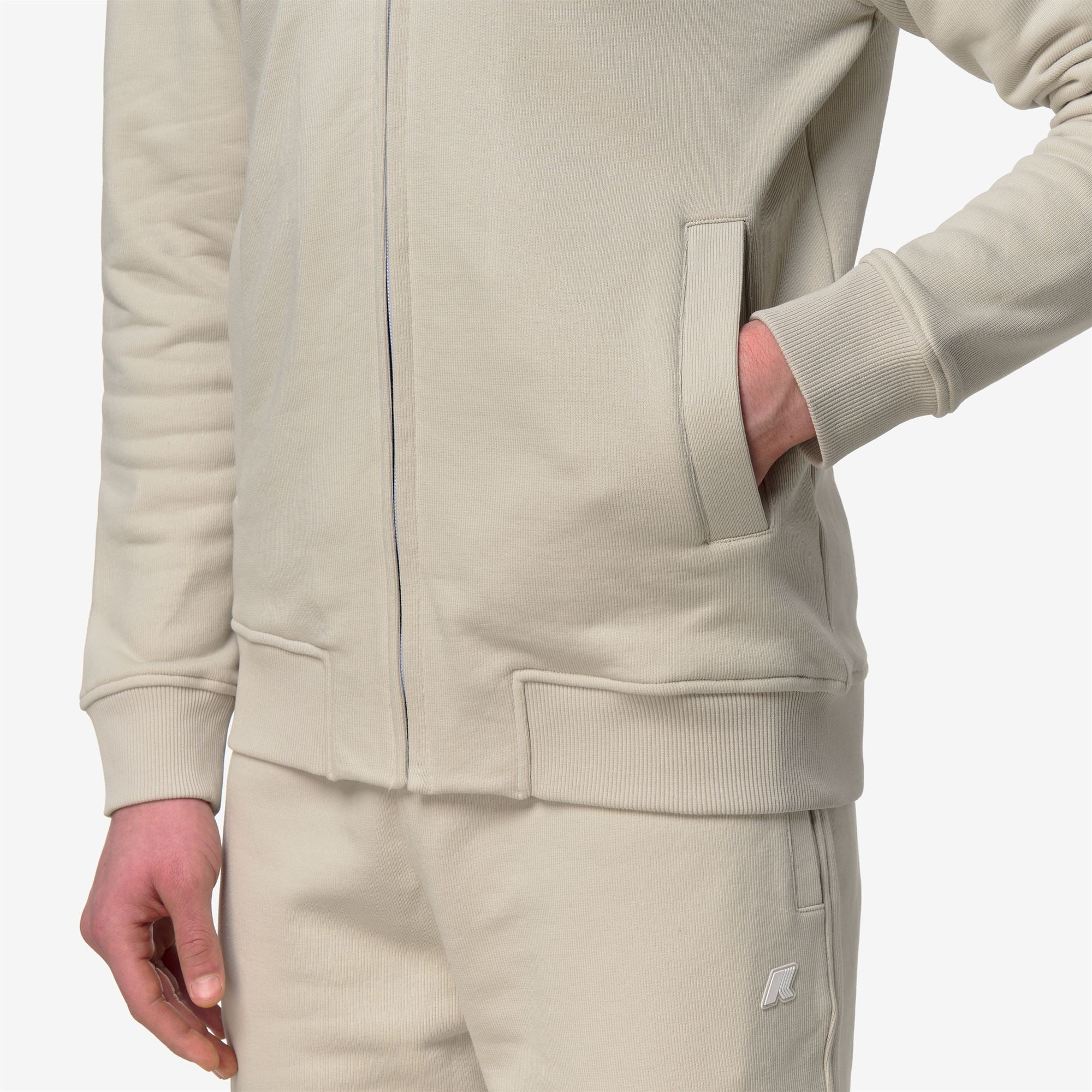 k-way-anthony-french-terry-veste-polaire-homme-beige-lt image 4