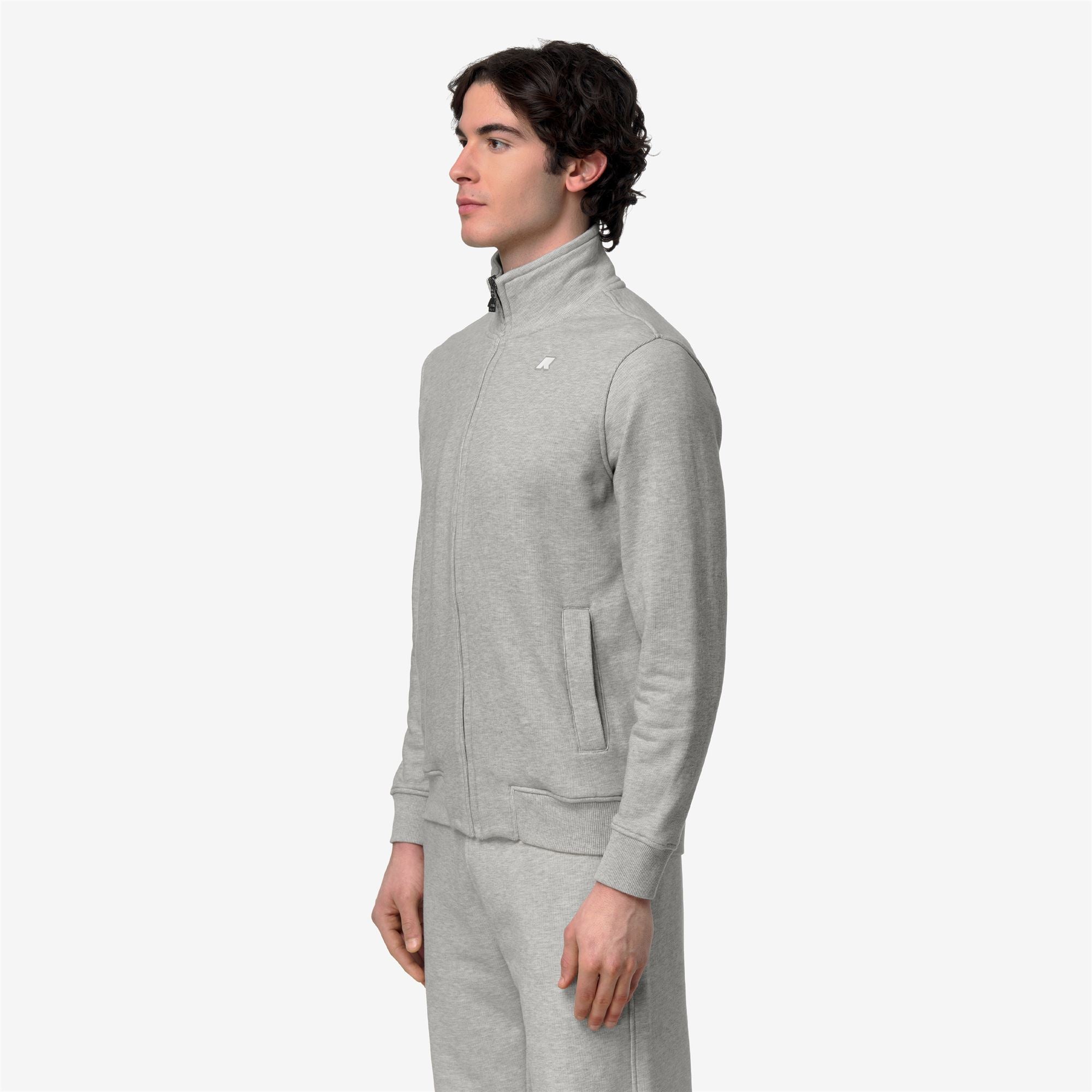 k-way-finn-french-terry-veste-polaire-homme-grey-mid-mel image 2