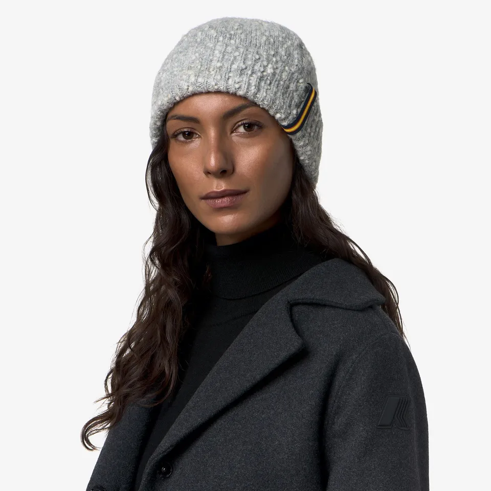 k-way-cocoune-coccola-yarn-bonnet-femme-grey-white image 1