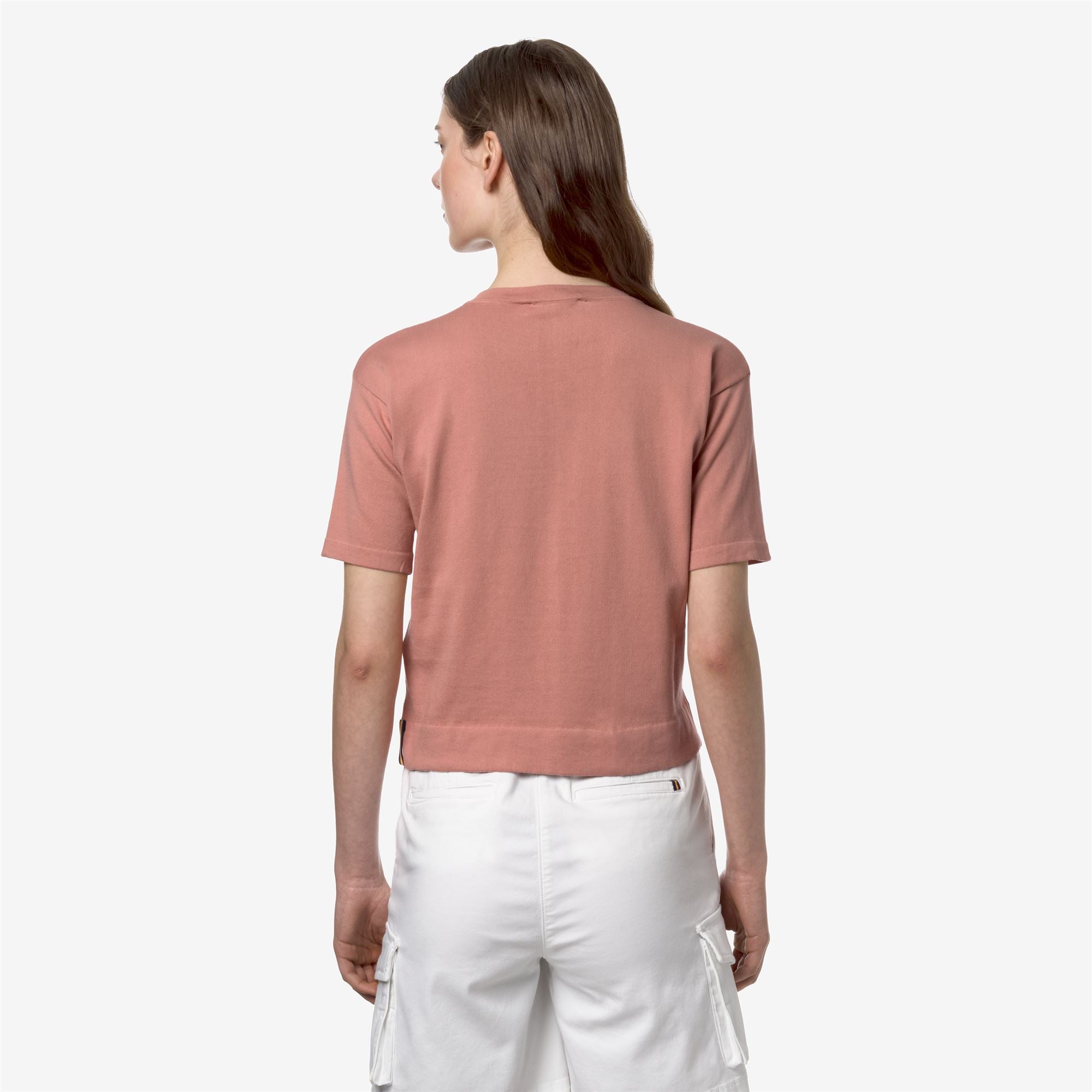k-way-esmer-pull-over-maille-femme-rose-brown image 3