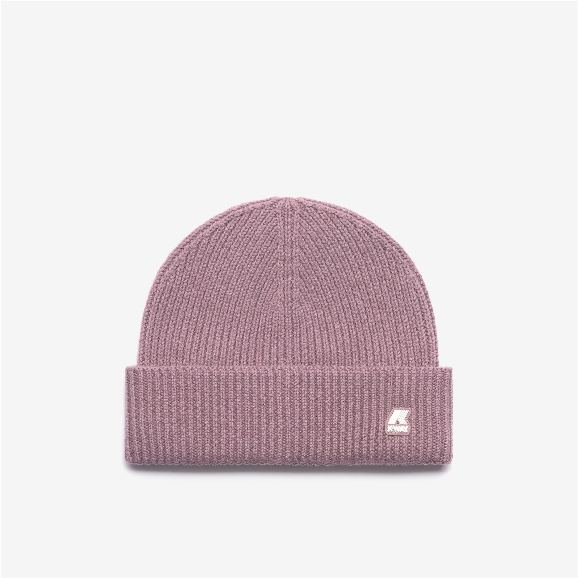 k-way-brice-cardigan-stitch-wool-bonnet-unisexe-violet-dusty image 2